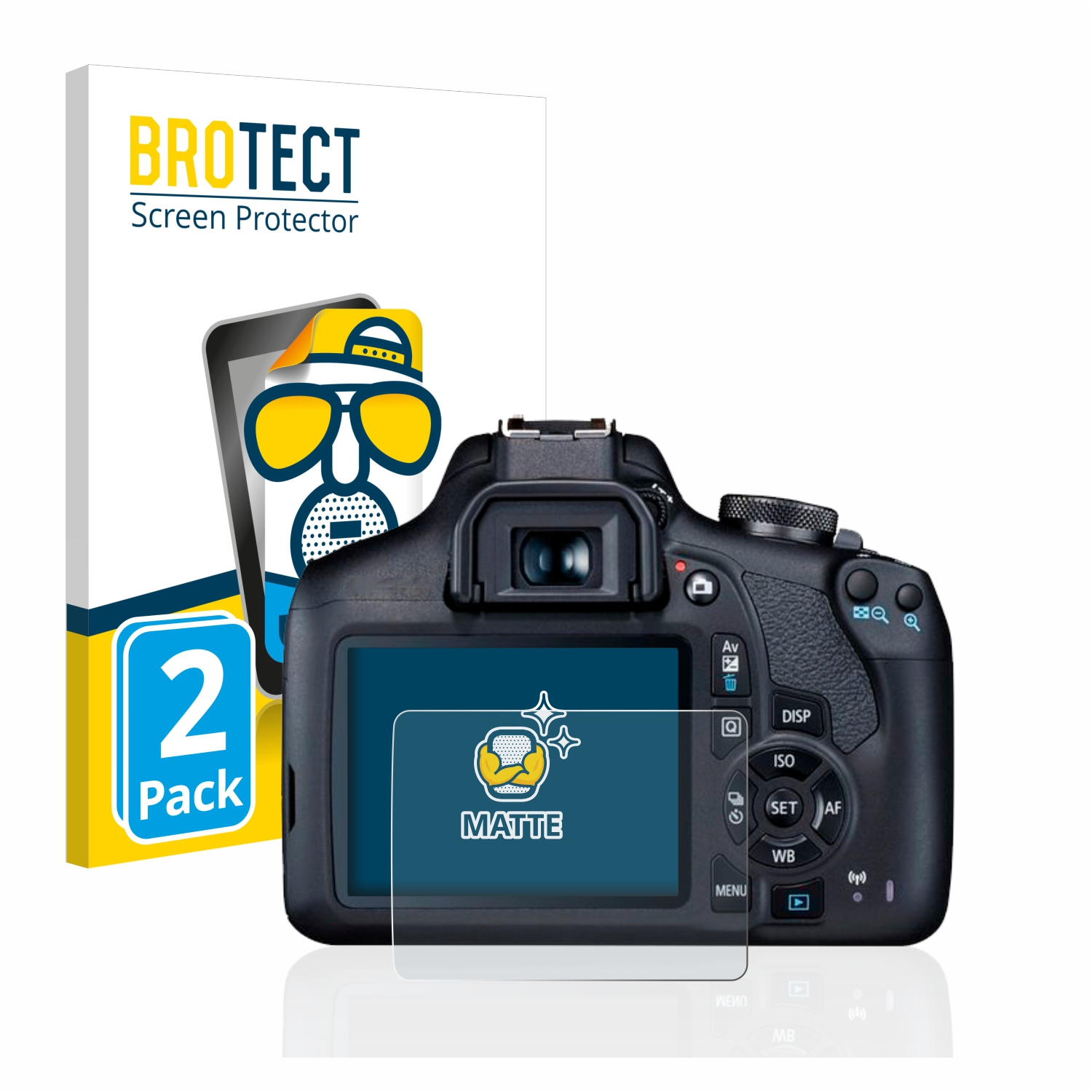 BROTECT matte Schutzfolie(für EOS 2000D) 2x Canon