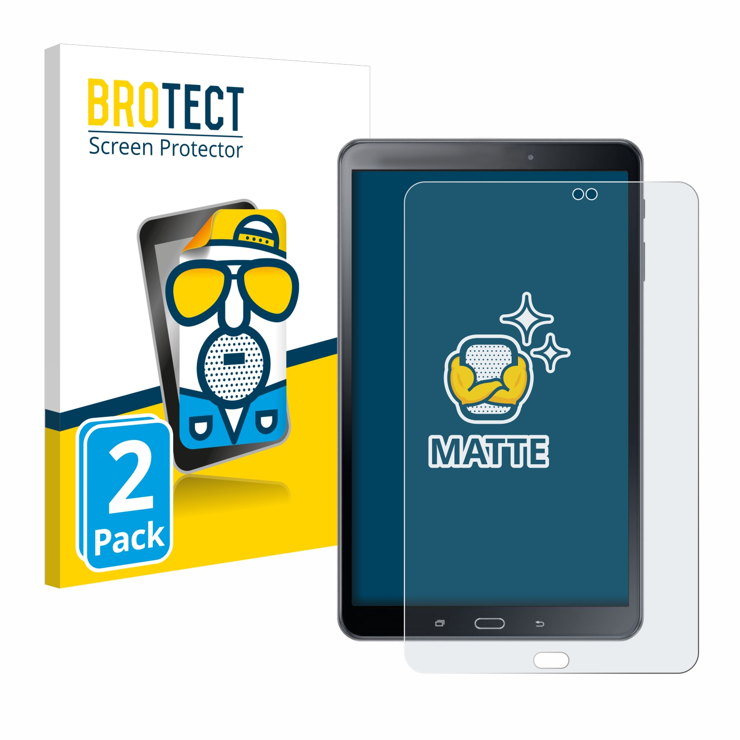 BROTECT 2x matte Schutzfolie(für Samsung 10.1 Galaxy SM-T585) 2016 Tab A
