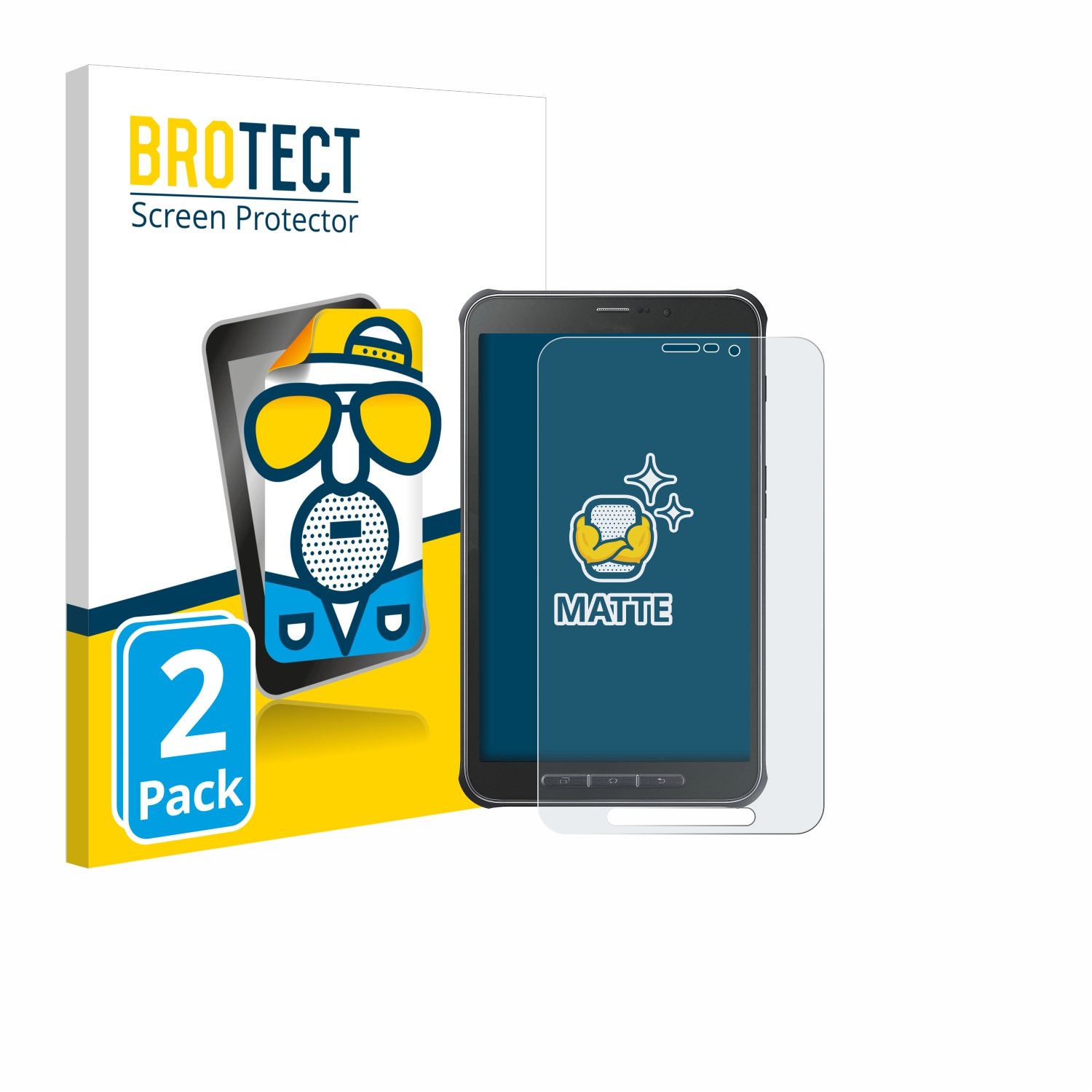 Galaxy Samsung Active 2x BROTECT Tab Schutzfolie(für SM-T365) matte