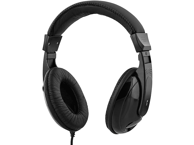 DELTACO 54576126, On-ear Kopfhörer schwarz | HiFi-Kopfhörer