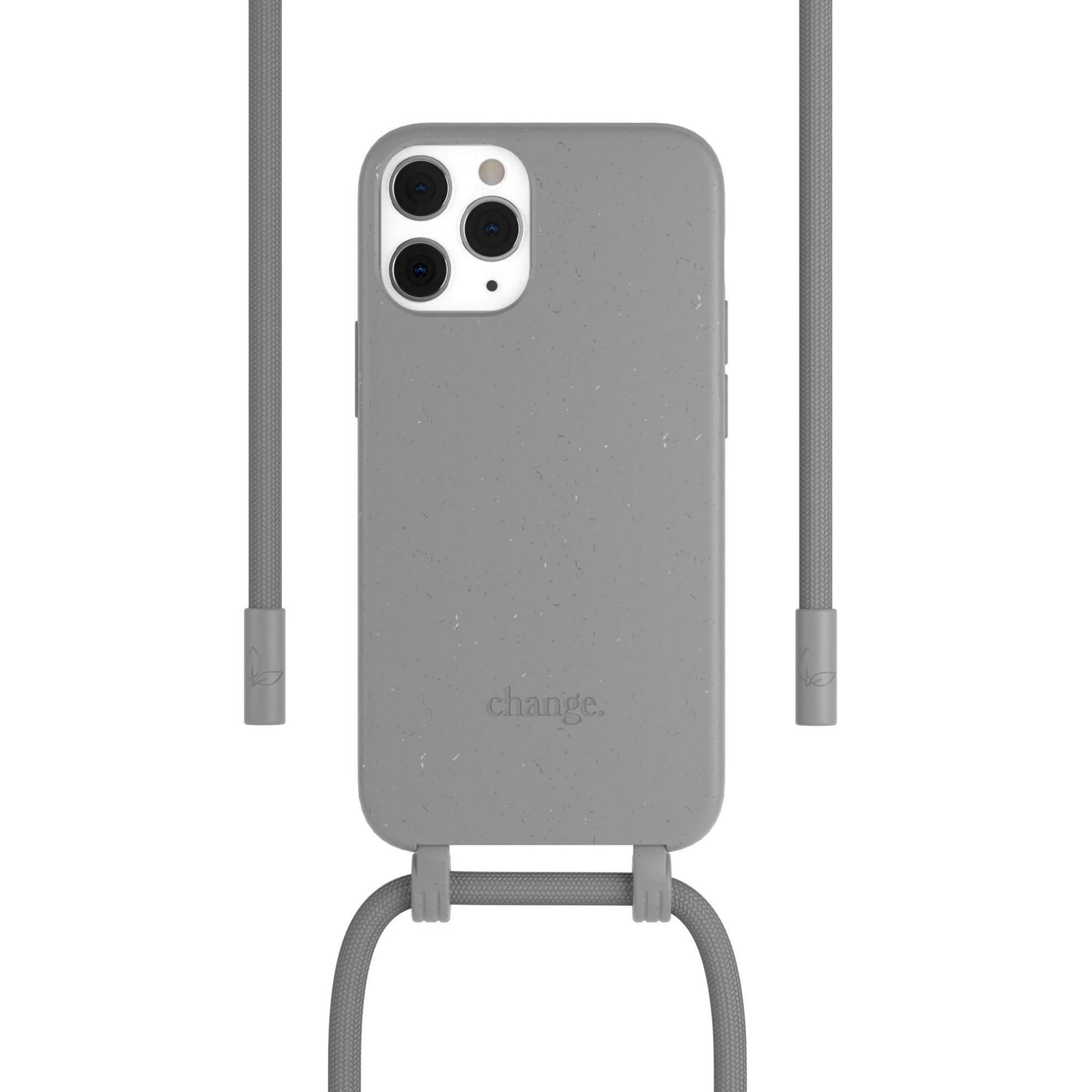12, Apple, AM iPhone CHA028 BIO 12 Backcover, Pro, iPhone PRO 12 Grau IP WOODCESSORIES GREY, 12 NECKLACE