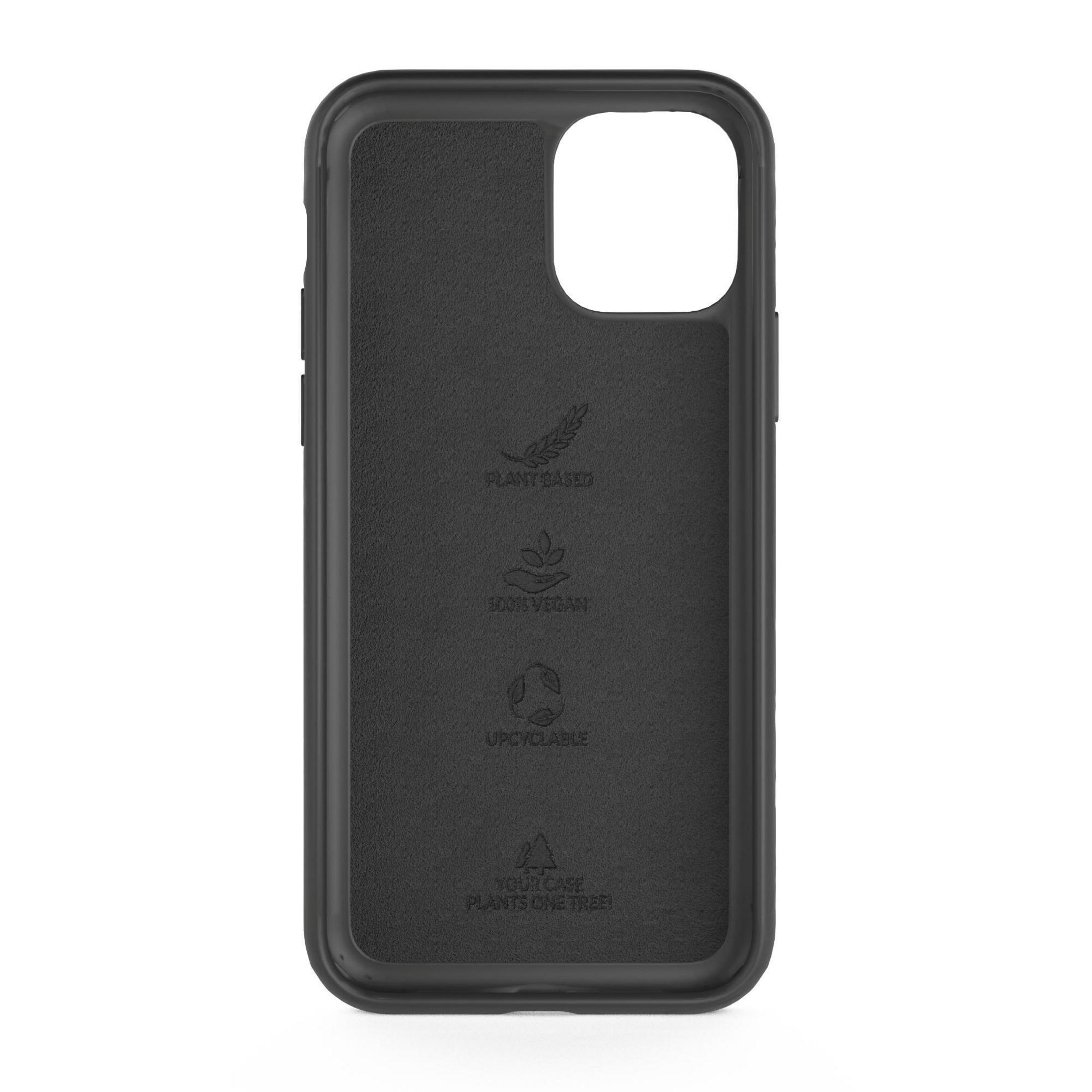 WOODCESSORIES ECO438 BIO CASE Backcover, iPhone Apple, BLACK, 11, Schwarz IP ANTIMICROBIAL 11