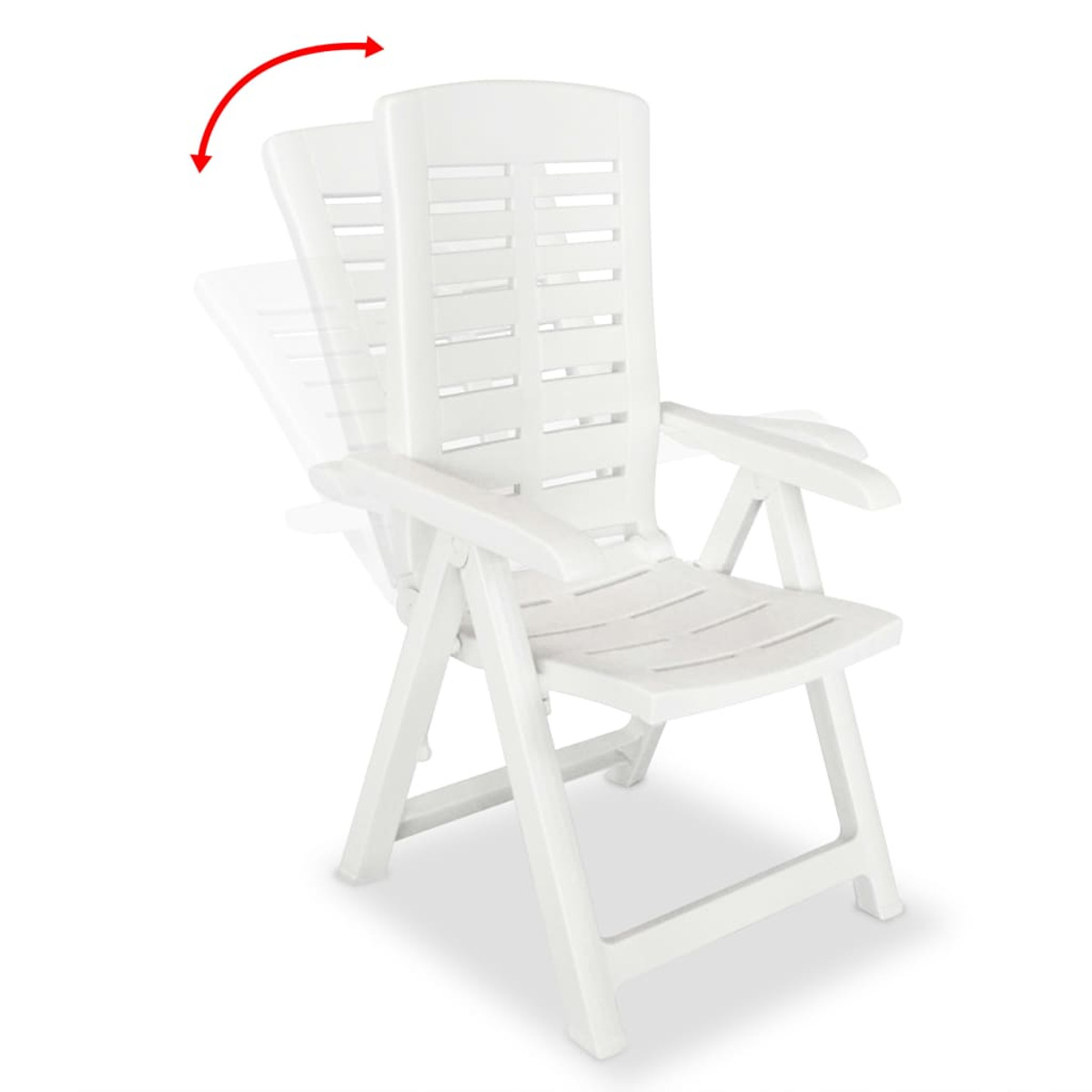 VIDAXL 275077 Gartentisch- Stuhlset, Weiß und