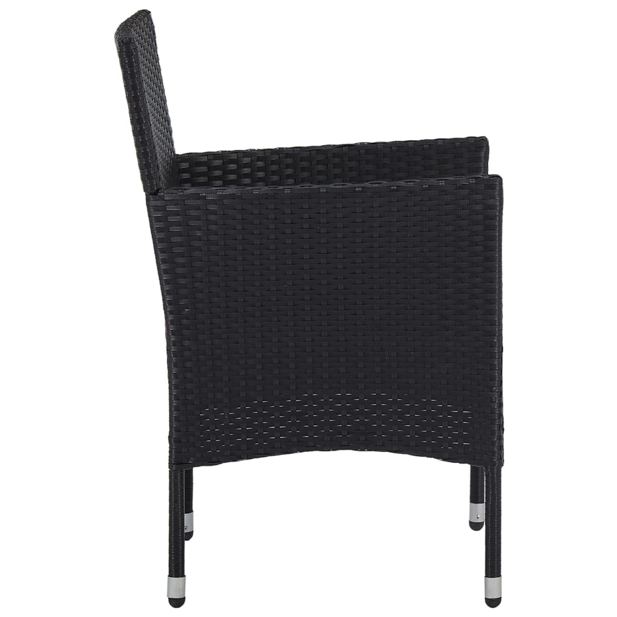 Schwarz Stuhlset, 3071730 und Gartentisch- VIDAXL