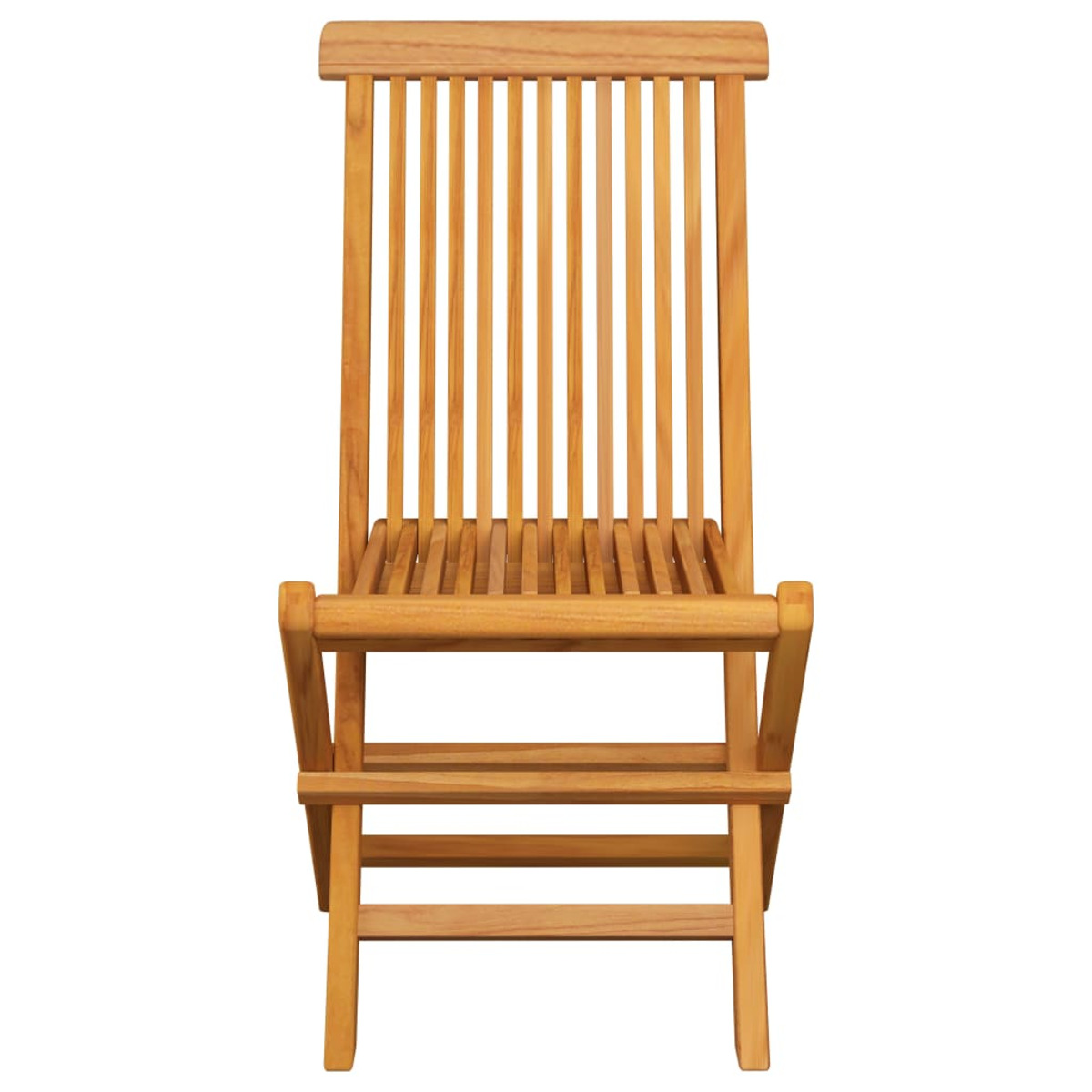 Ein Holzstuhl mit einer Sprossenlehne. Weißer Hintergrund.