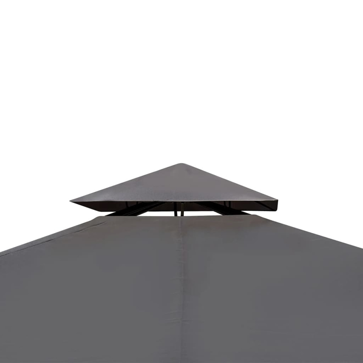 VIDAXL 41453 schwarzer + Rahmen Dach Pavillon, dunkelgraues