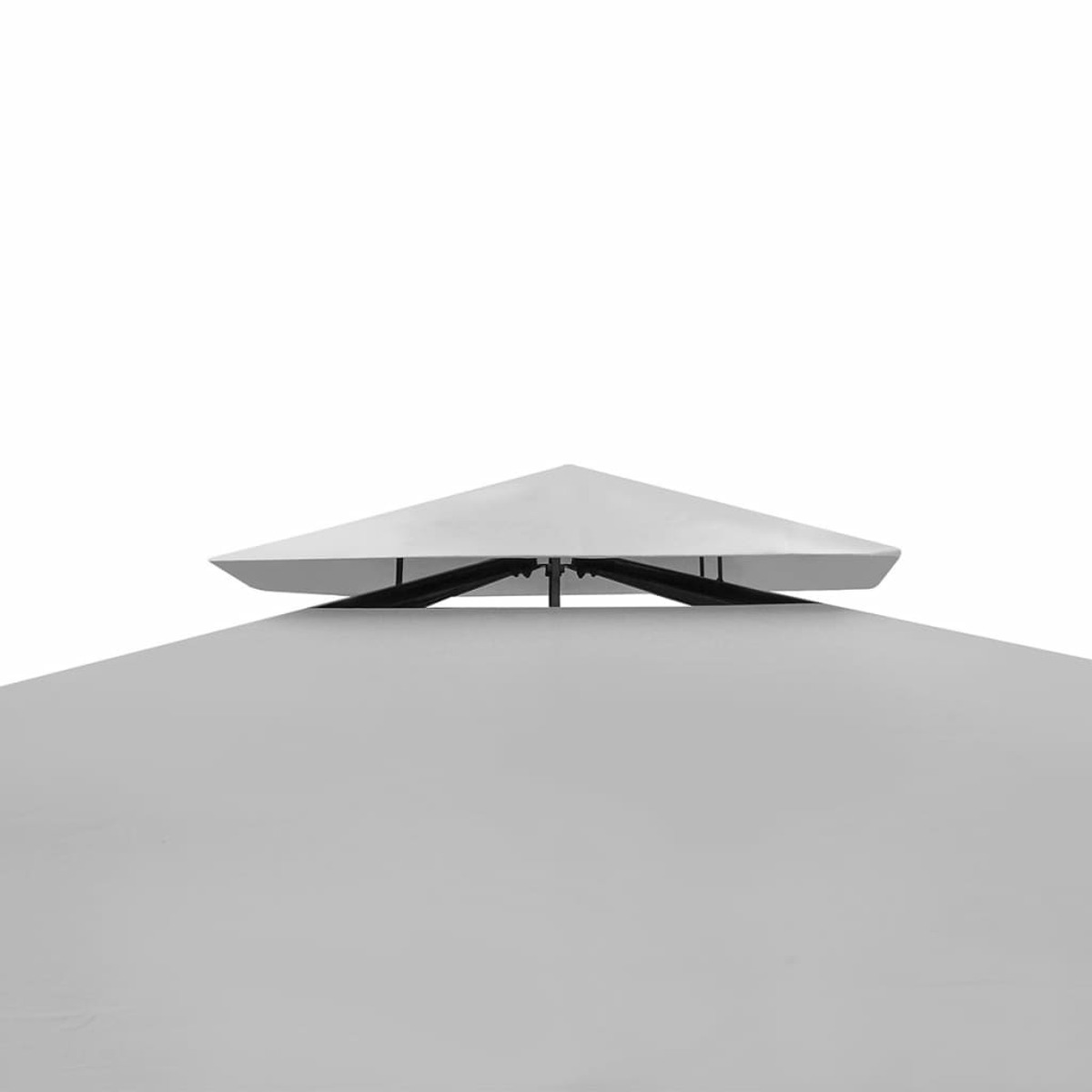VIDAXL 41452 Pavillon, cremeweißes Dach schwarzer + Rahmen