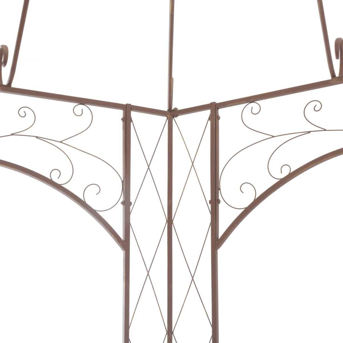 Verziertes Metalleckdetail des Pavillons.