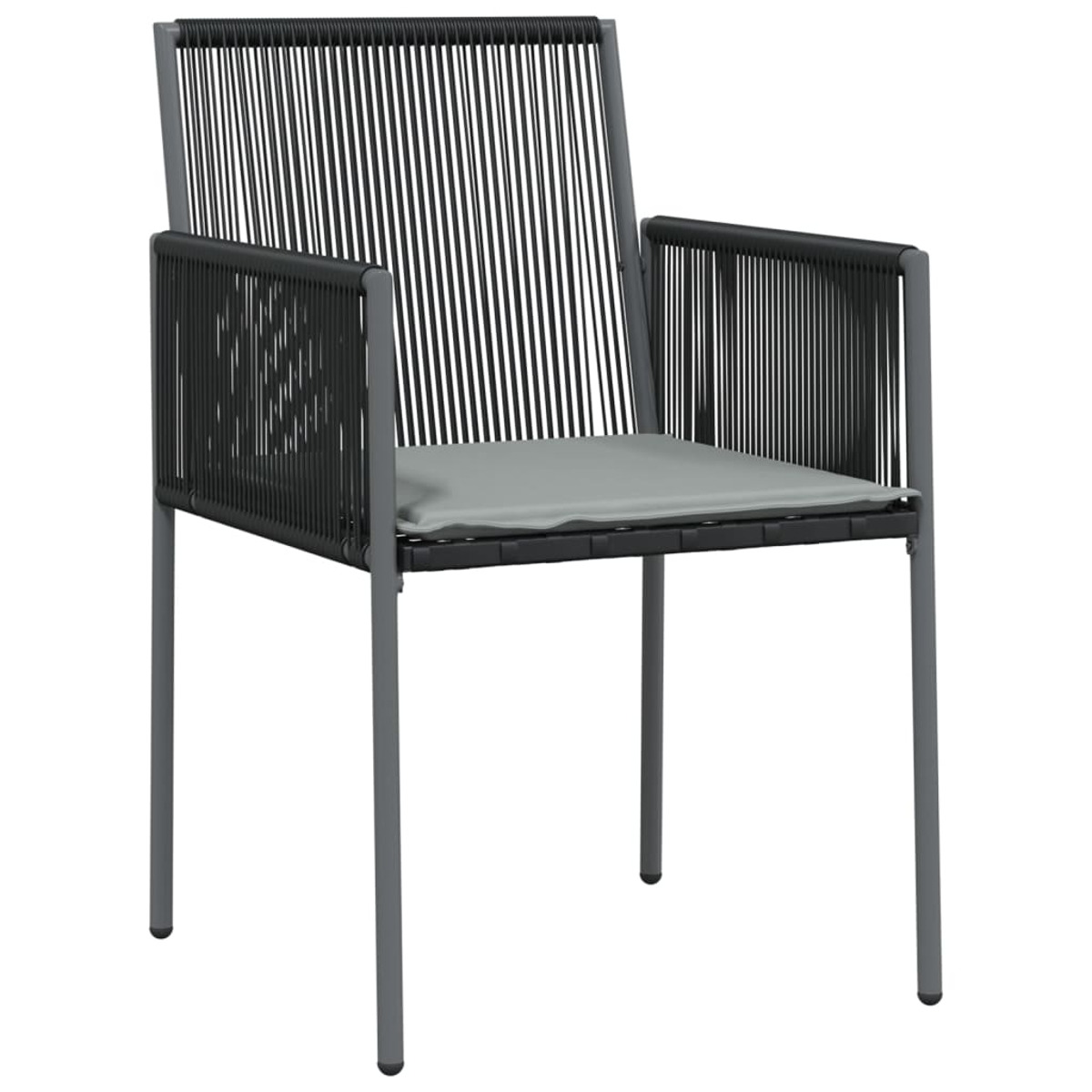 VIDAXL Schwarz Gartentisch- Stuhlset, 3187070 und