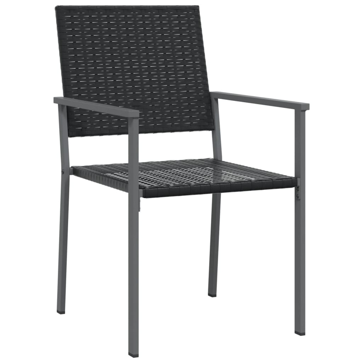 Schwarz Stuhlset, und Gartentisch- 3187003 VIDAXL