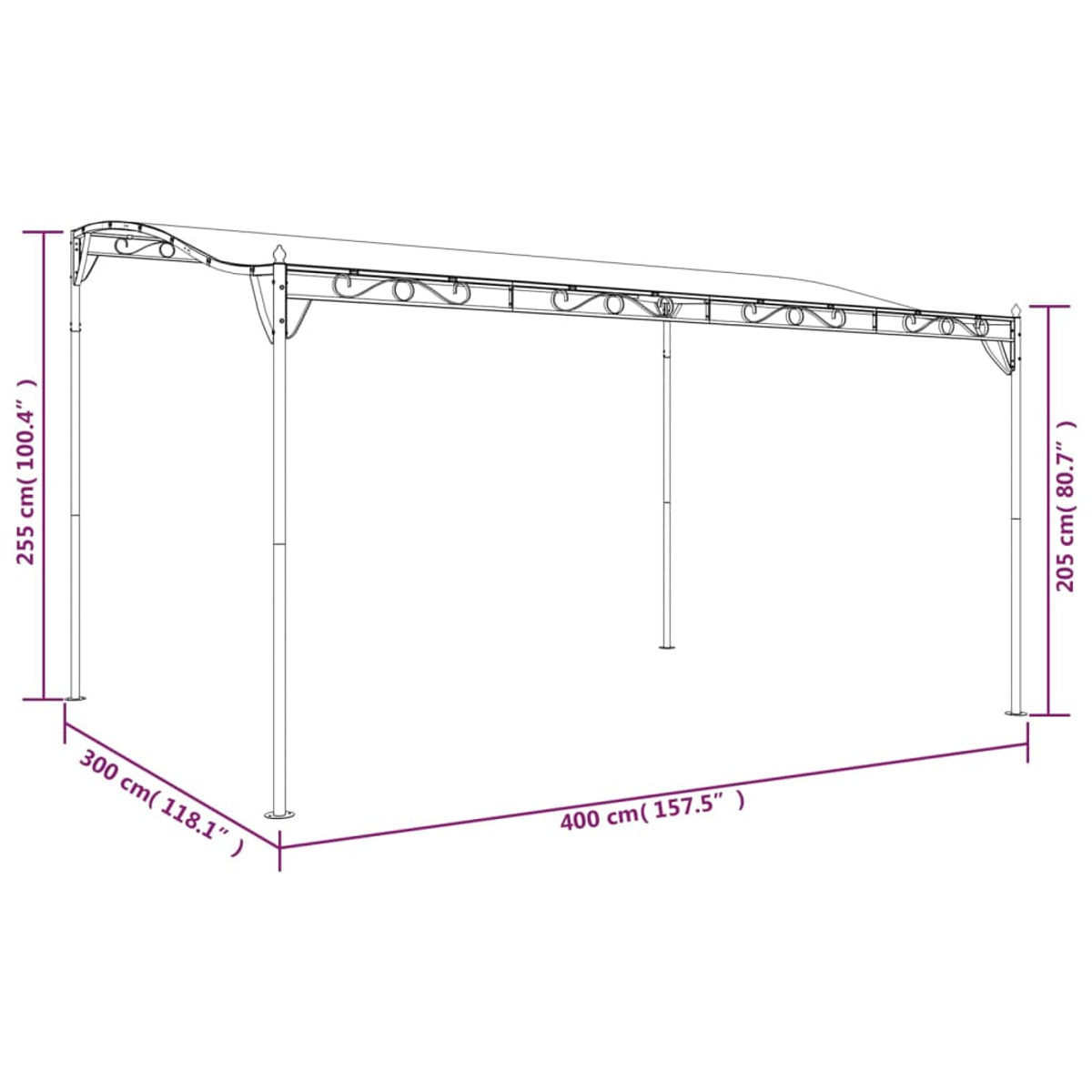 VIDAXL Creme Pavillon, 362394