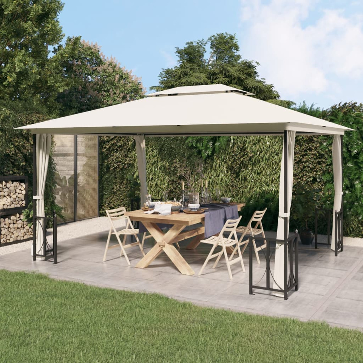 VIDAXL 318543 Creme Pavillon