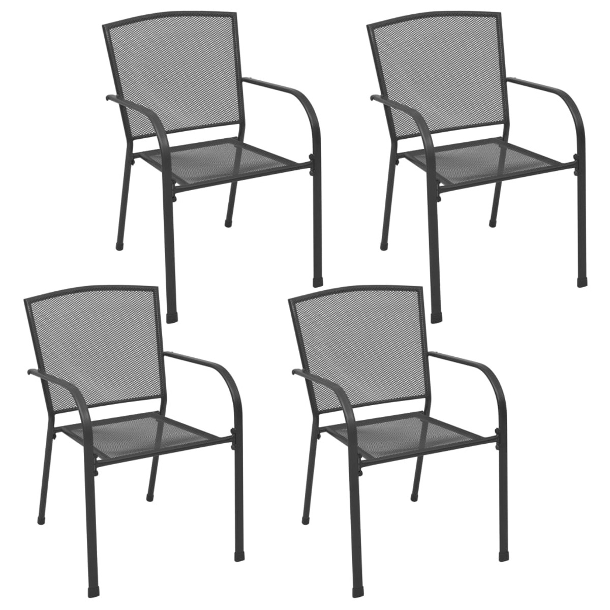 3074490 Stuhlset, Grau VIDAXL und Gartentisch-