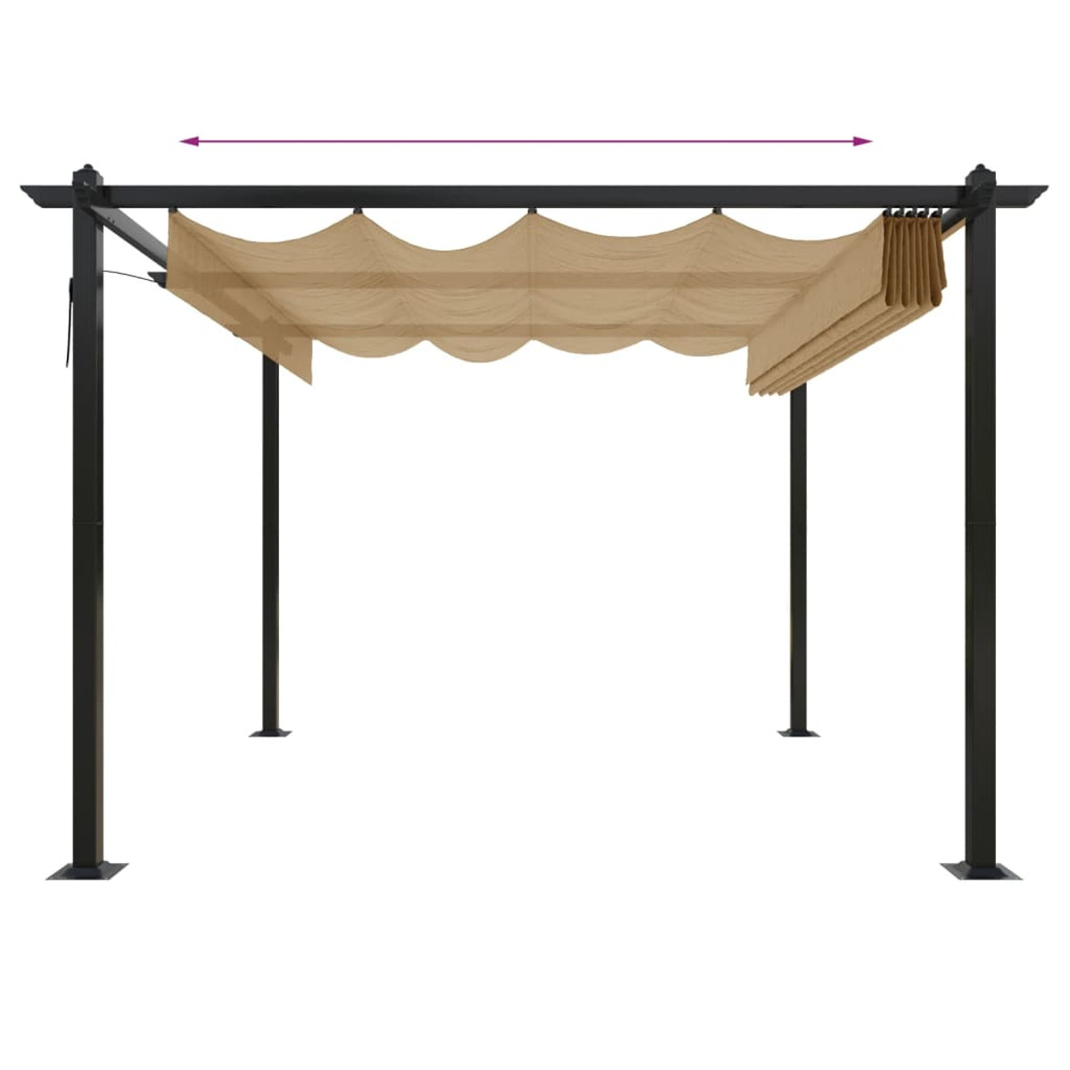 VIDAXL 318536 Taupe Pavillon