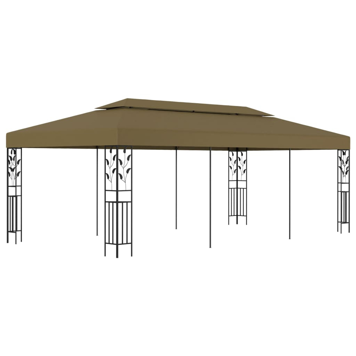 VIDAXL und Taupe Pavillon, 312245 Schwarz