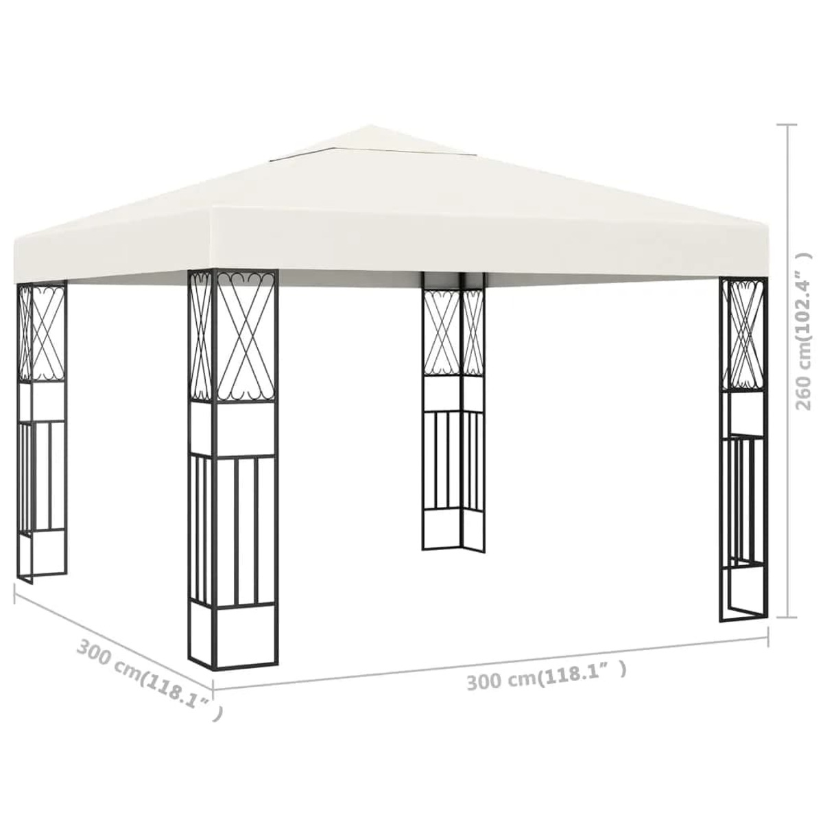 Pavillon, Creme VIDAXL 48005