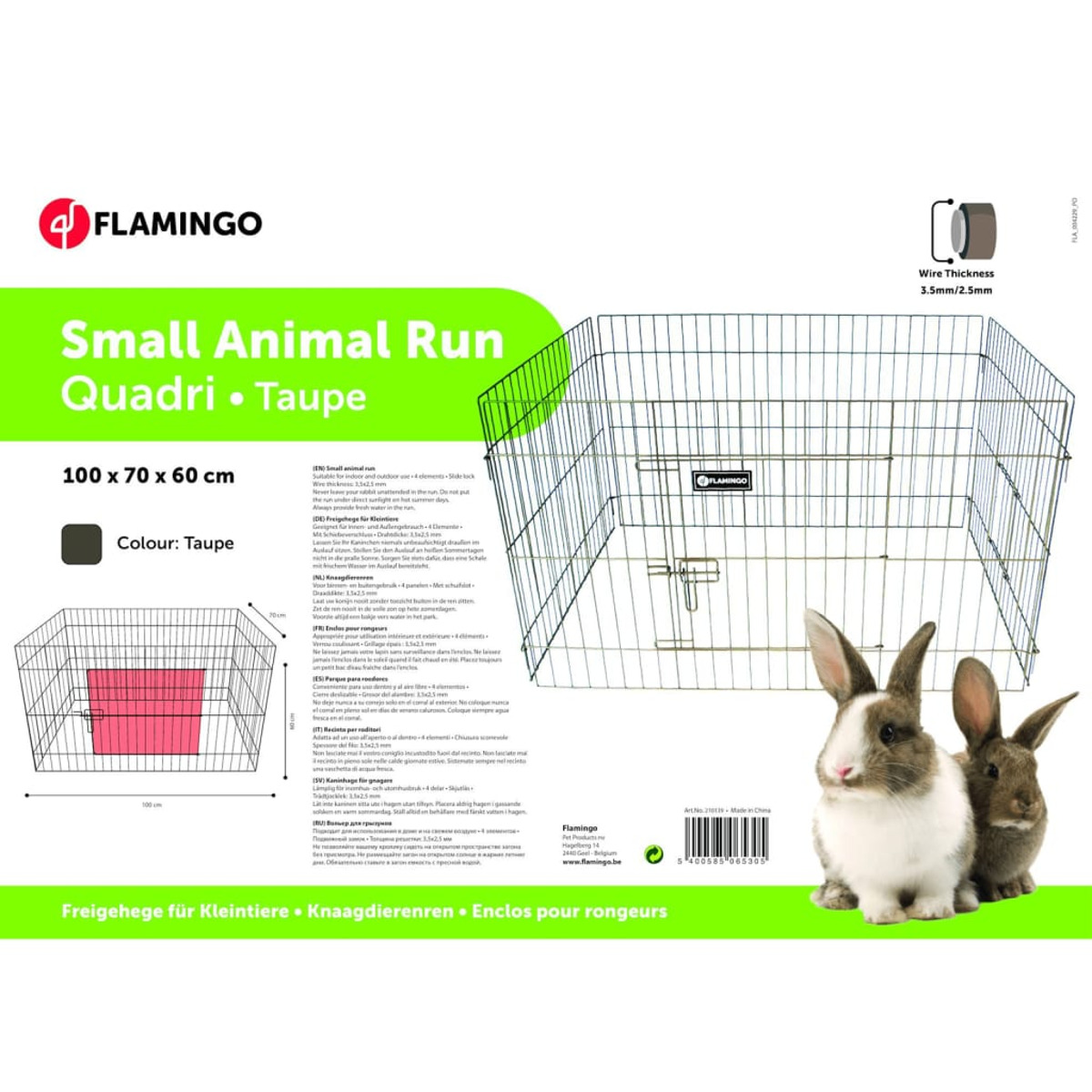 FLAMINGO 439665 Freilaufgehege Kaninchen für