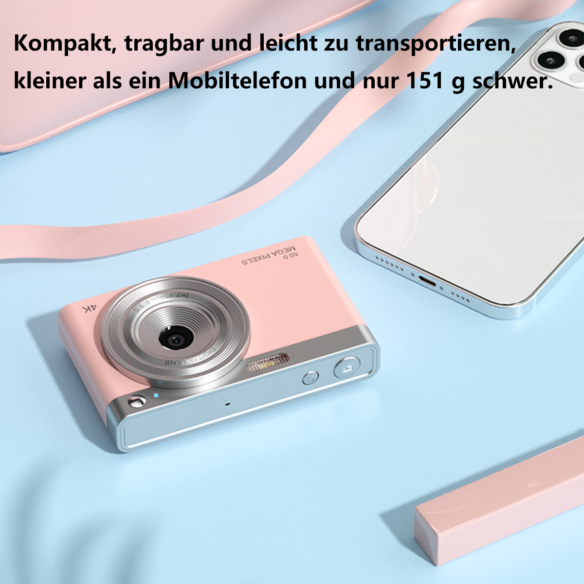 SYNTEK Hochauflösende Digitalkamera Autofokus, leicht und Digitalkamera - Schwarz, Flüssigkristallbildschirm- tragbar-Schwarz