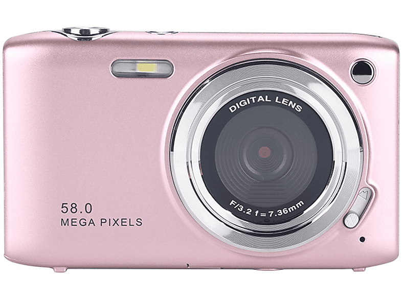 SYNTEK Hochauflösende Digitalkamera - Autofokus, Schönheitsfilter Digitalkamera rosa, LCD-