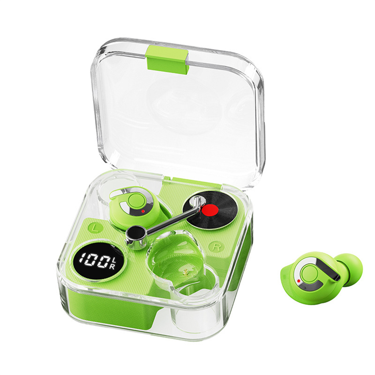 SYNTEK Bluetooth Headset Grün Bluetooth Headset, Kopfhörer grün Bluetooth In-ear True Sport Bluetooth Wireless