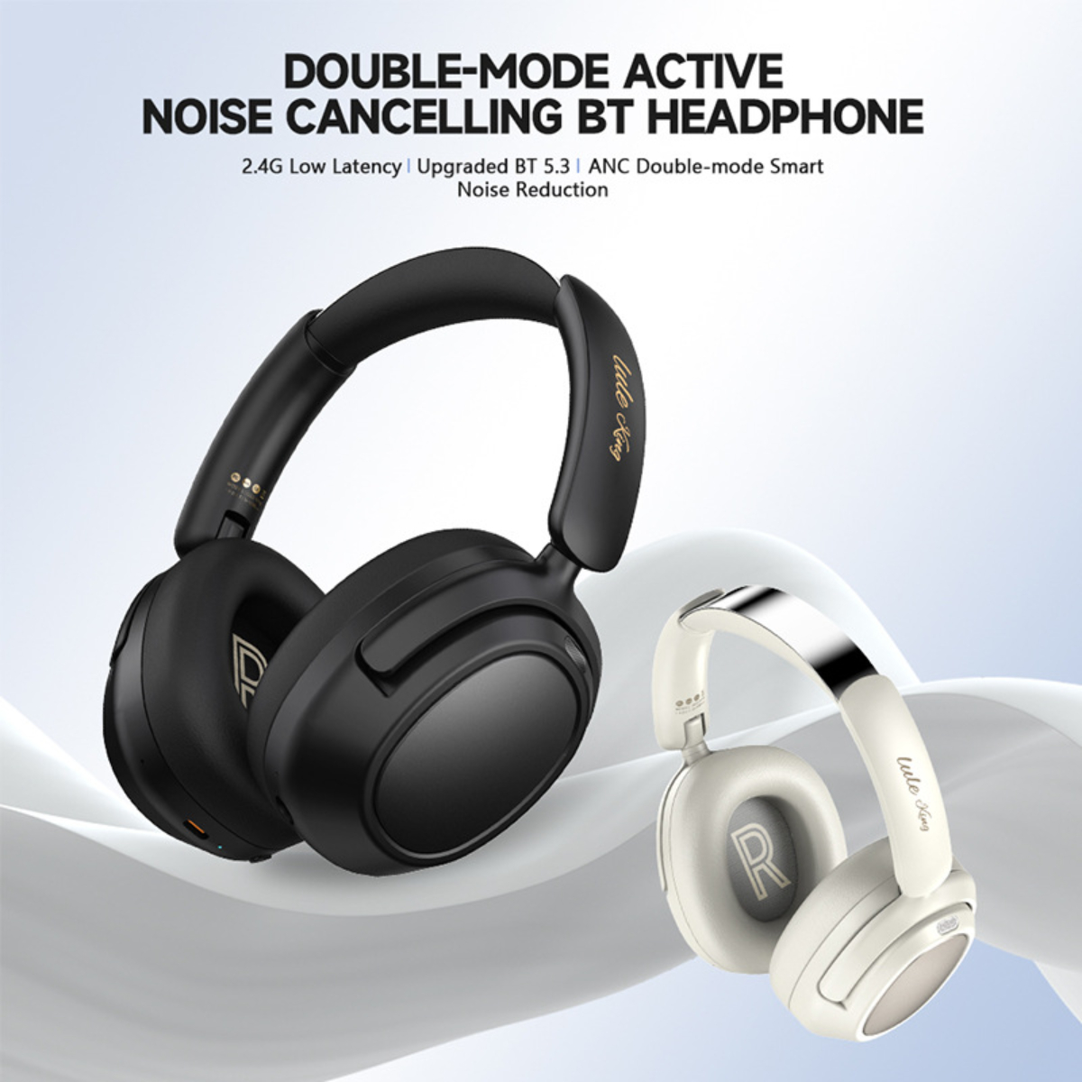 SYNTEK Eisenhaltig drahtloses Bluetooth-Headset - Latenz, Eisenhaltig niedrige geräuschunterdrückender Over-ear Bluetooth-Kopfhörer Kopfbügel, Bluetooth