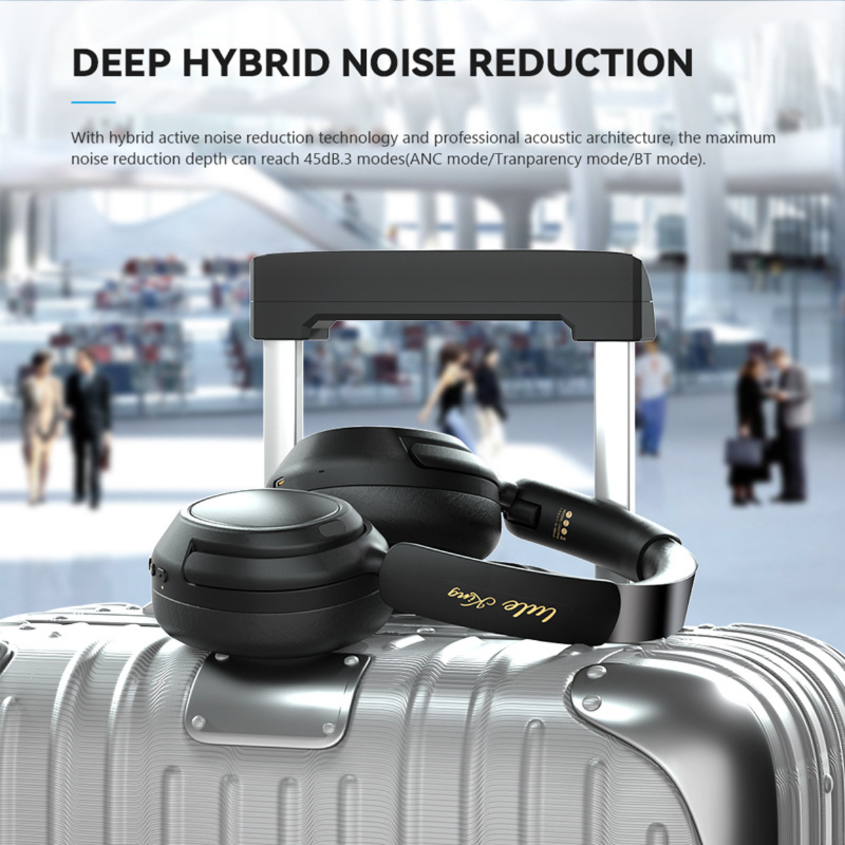 SYNTEK Eisenhaltig drahtloses Bluetooth-Headset Eisenhaltig Bluetooth-Kopfhörer Latenz, geräuschunterdrückender niedrige Bluetooth - Over-ear Kopfbügel