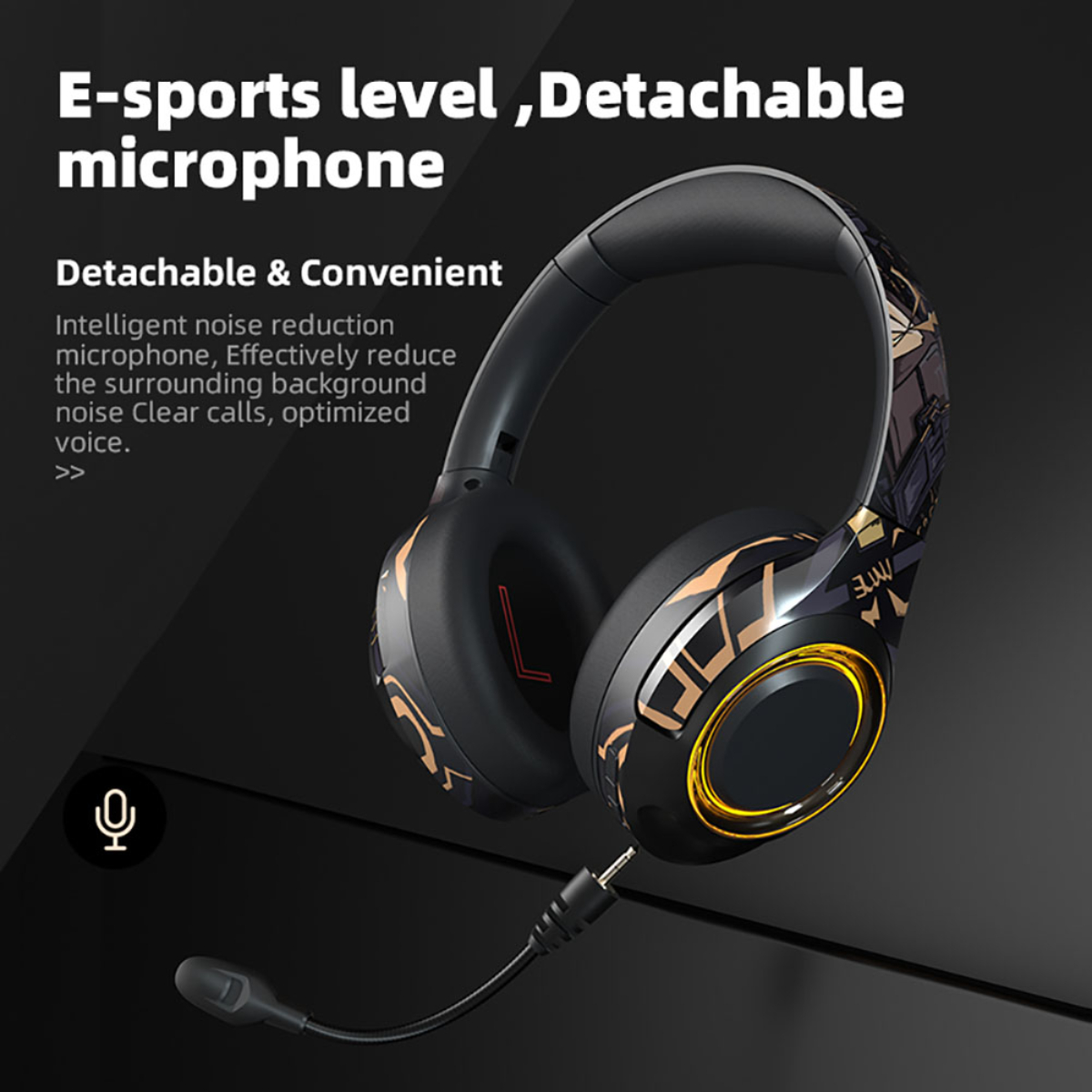 SYNTEK Rotes Bluetooth-Headset intelligente Geräuschunterdrückung, High Bluetooth Fidelity-Klangqualität, - kabelloses Bluetooth-Kopfhörer rot Over-ear
