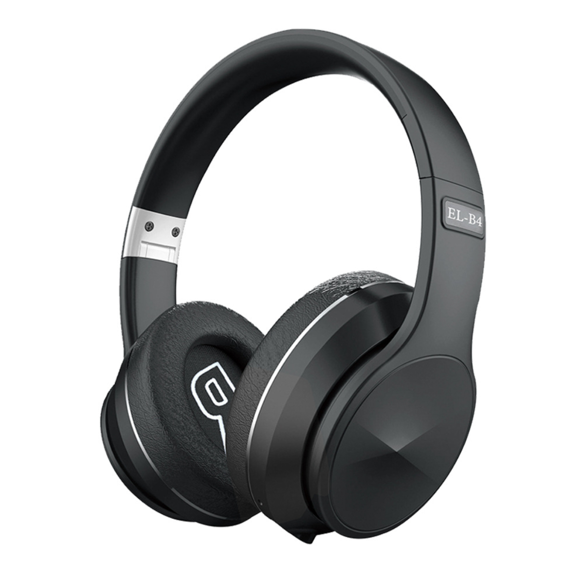 SYNTEK Eisenhaltig kabelloses Bluetooth-Headset - Bluetooth schwarz Bluetooth-Kopfhörer faltbar, Bass-Stereoklang, Over-ear Kopfbügel