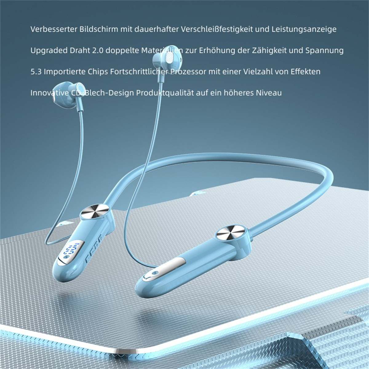 SYNTEK Bluetooth um den Kopfhörer blau Smart Sport Bluetooth Headset, Digital Bluetooth Bluetooth Hals In-ear