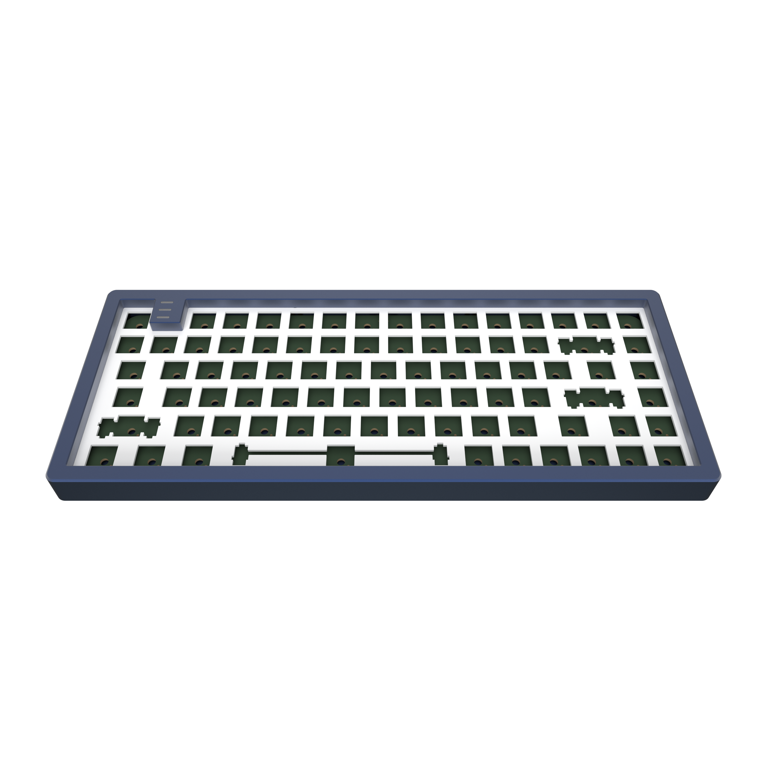 Navy Aluminium KD83A Blue PROJECT - DARK LTD Mechanisch Gaming Tastatur, Barebones,