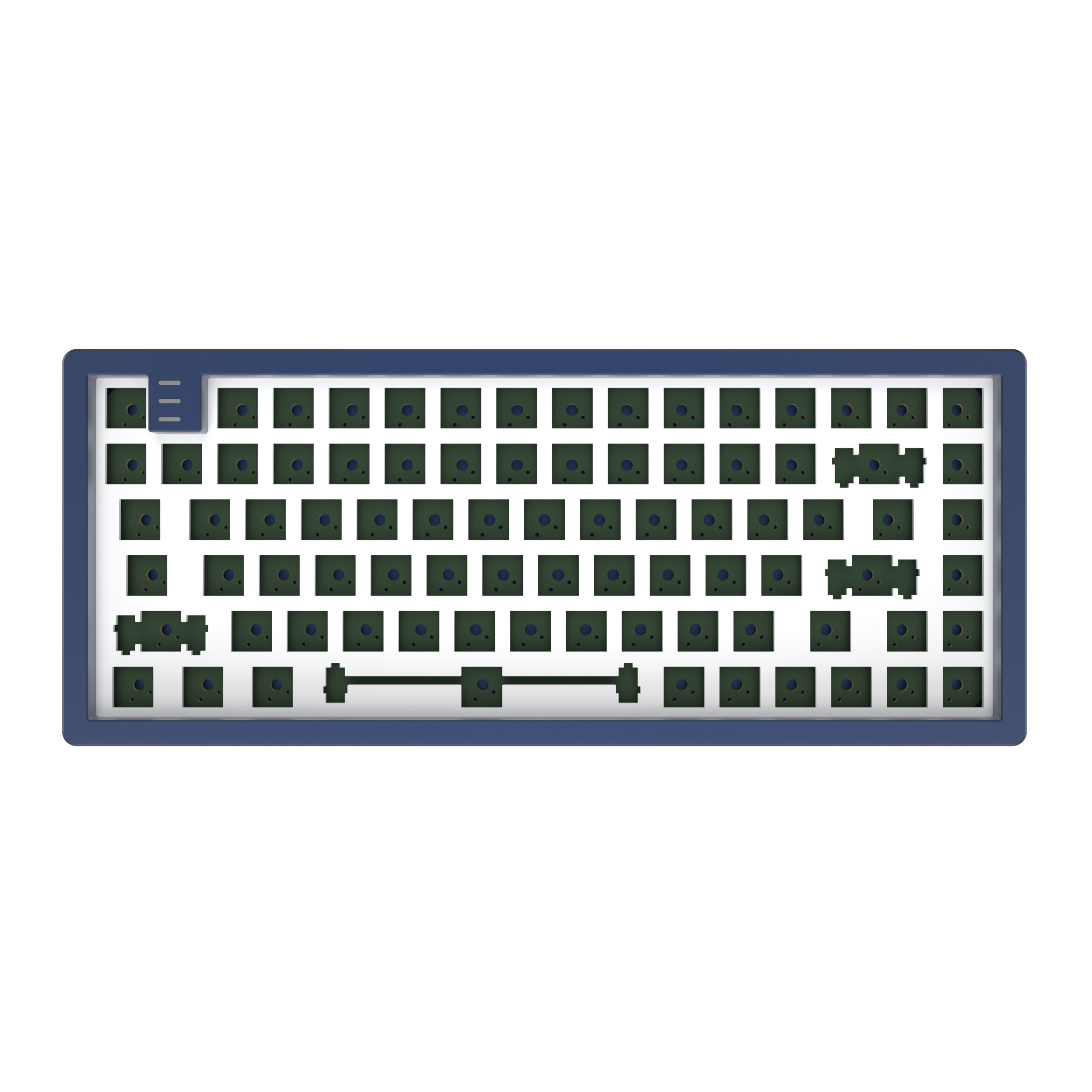 Navy PROJECT Mechanisch LTD - DARK Gaming Tastatur, KD83A Blue Barebones, Aluminium