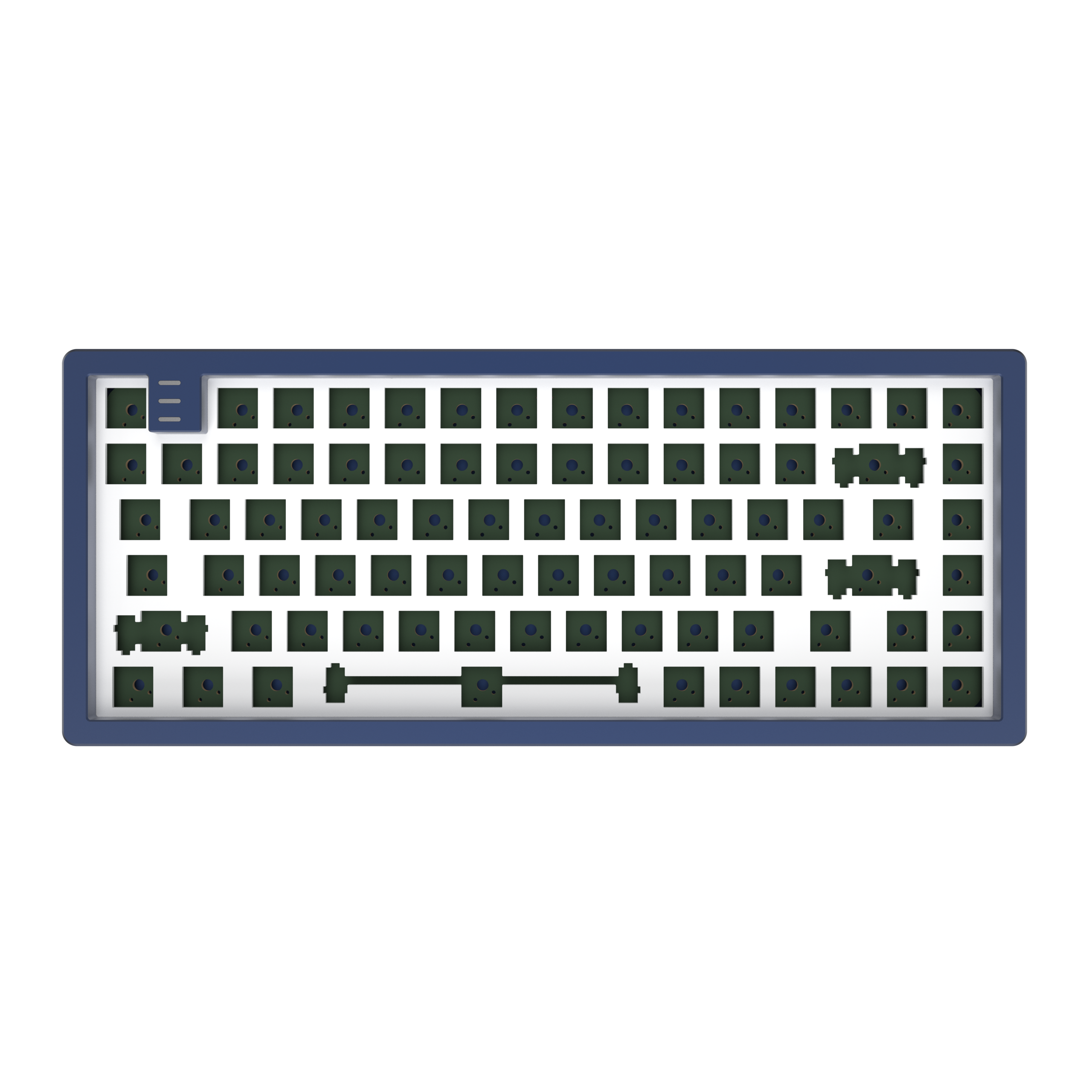 Navy PROJECT Mechanisch LTD - DARK Gaming Tastatur, KD83A Blue Barebones, Aluminium