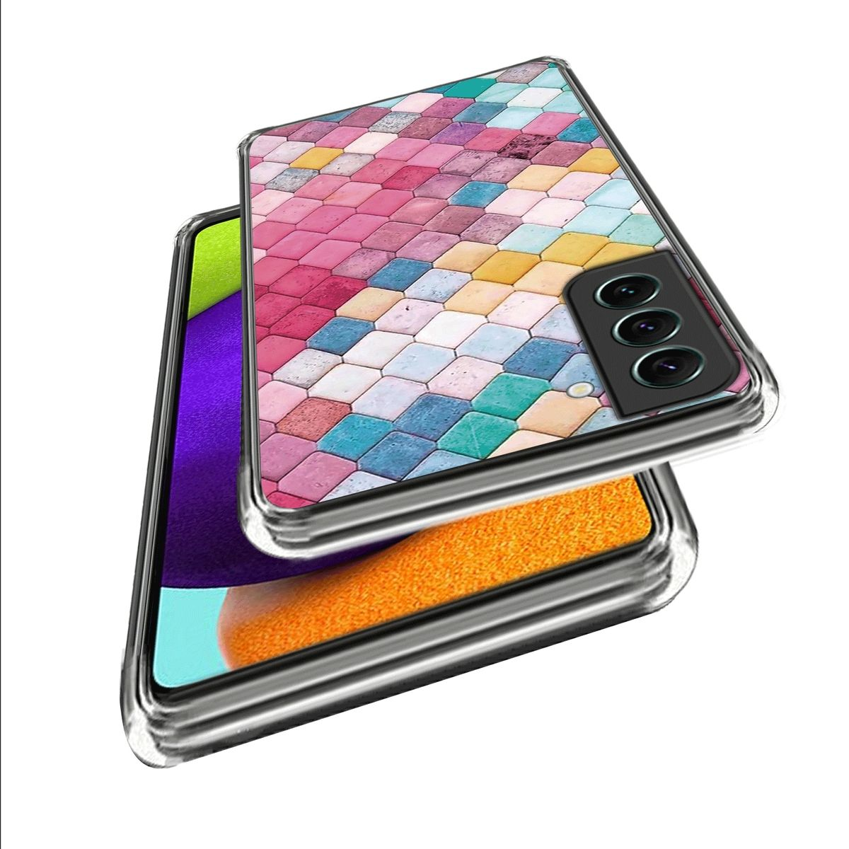 Transparent Motiv 5G, WIGENTO Backcover, mit TPU Samsung, Hülle Aufdruck & Design Muster Galaxy dünn robust, S23