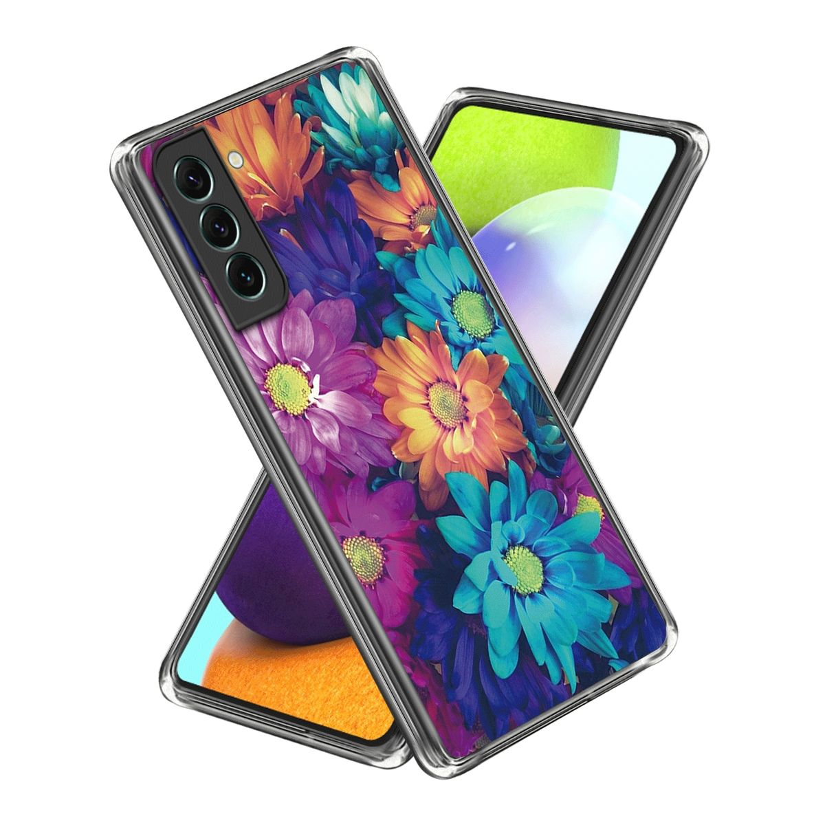 Samsung, Backcover, Hülle 5G, Transparent TPU Aufdruck dünn Galaxy mit Motiv & robust, WIGENTO Muster Design S23