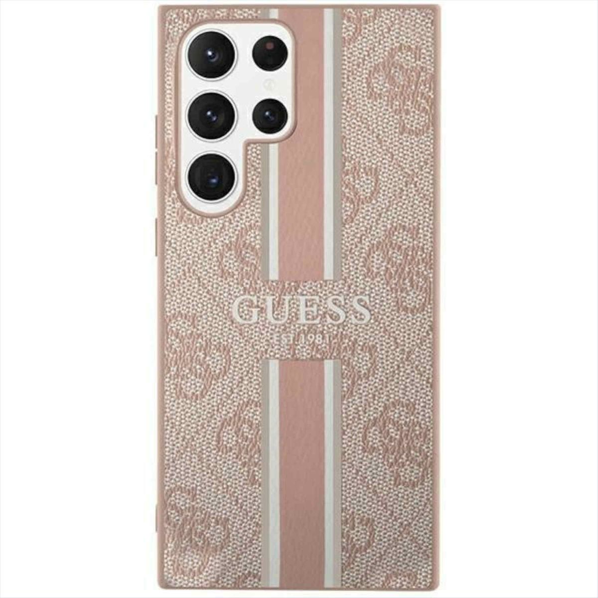 GUESS Printed Stripe Collection Hülle, Galaxy Samsung, S23 Ultra, Pink Backcover