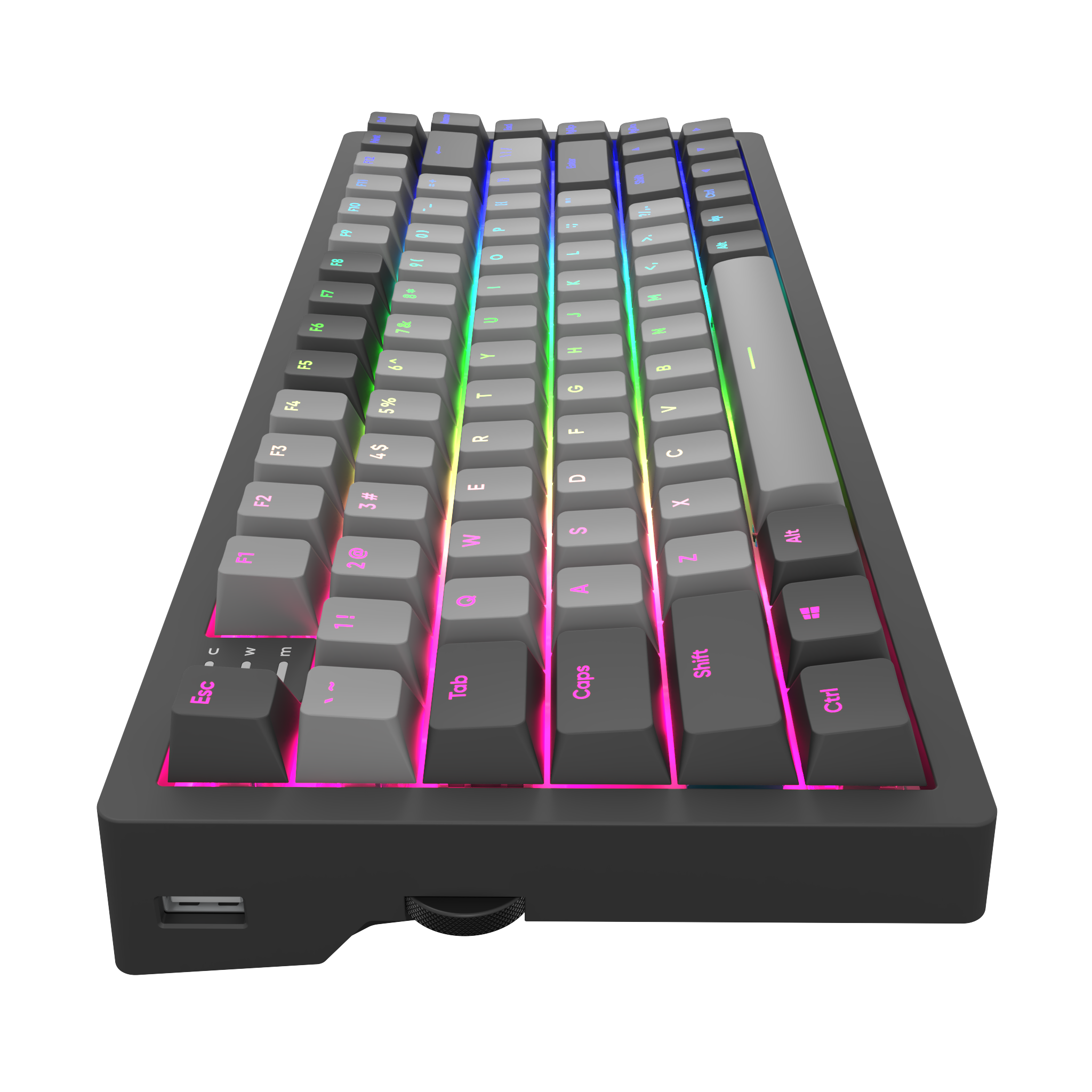 Teal Gateron Black/Grey Mechanisch Cap - Gaming DARK PROJECT (ENG), KD83A Tastatur,