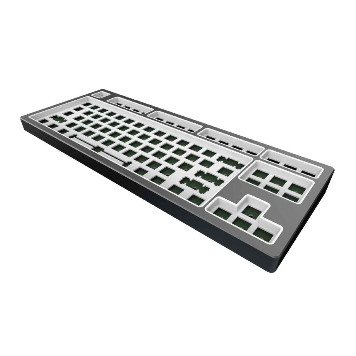 - PROJECT Tastatur, Grey Barebones, Aluminum KD87B Gaming Mechanisch DARK LTD