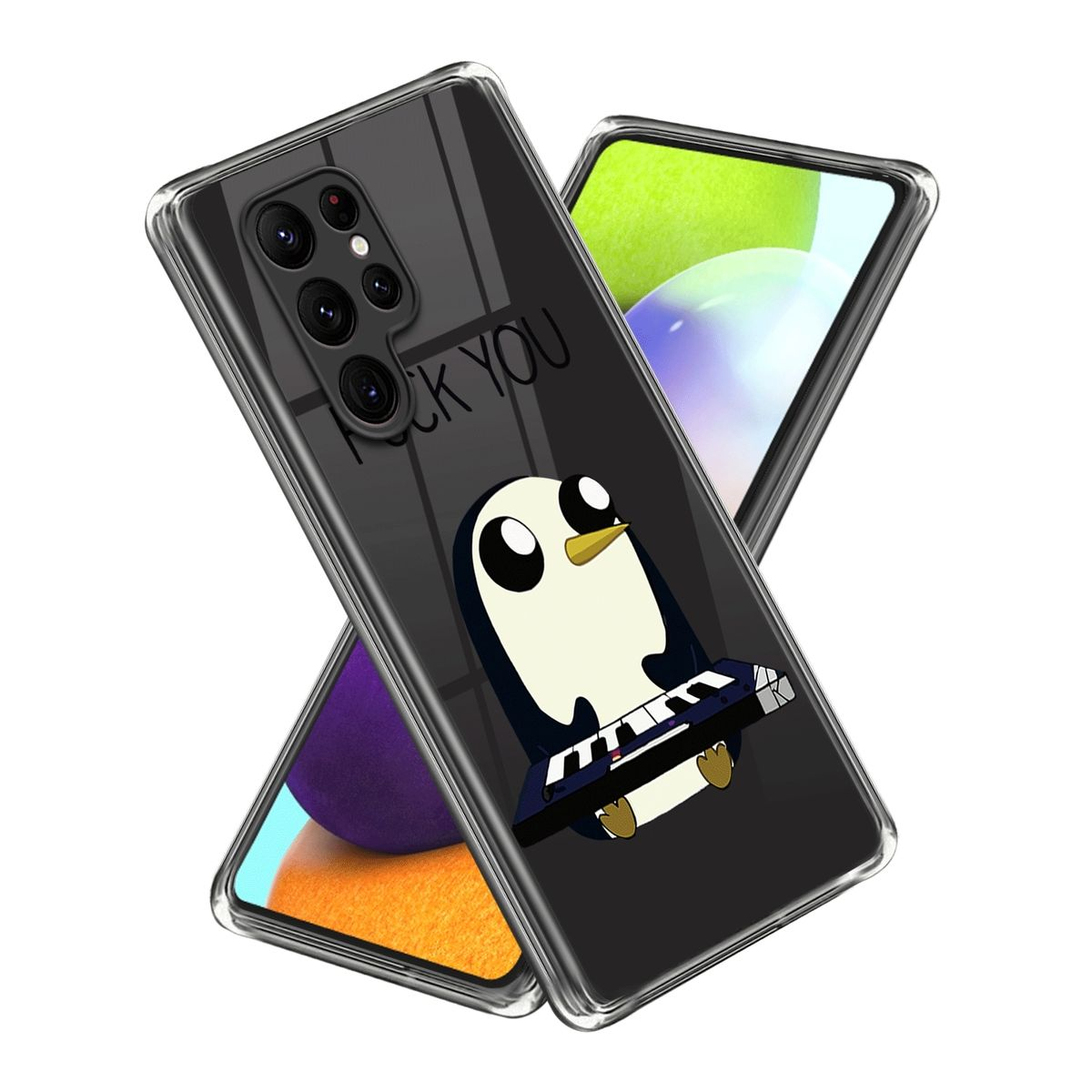 WIGENTO Design Samsung, & Muster Plus dünn Hülle Galaxy Motiv Backcover, robust, Transparent Ultra Aufdruck 5G, mit S23 TPU