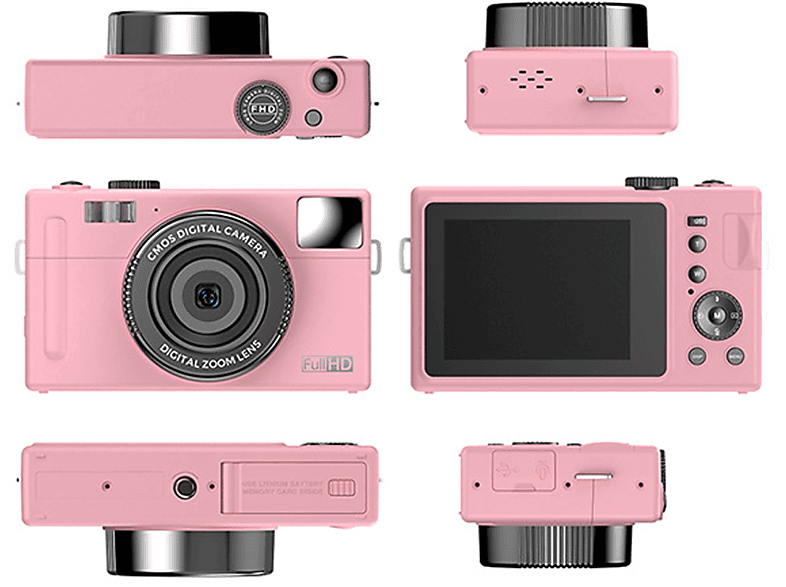 - Mehrere Digitalkamera Hochauflösende Digitalkamera LCD rosa, elektronische Stabilisierung SYNTEK Filtereffekte,