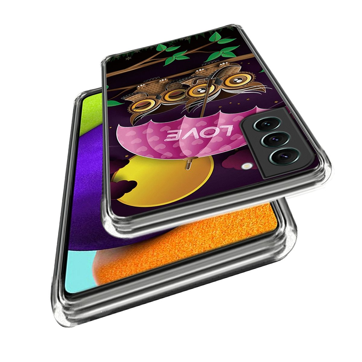 WIGENTO Design Muster Motiv TPU 5G, & Transparent mit Aufdruck dünn Hülle Backcover, robust, Galaxy Samsung, Plus S23