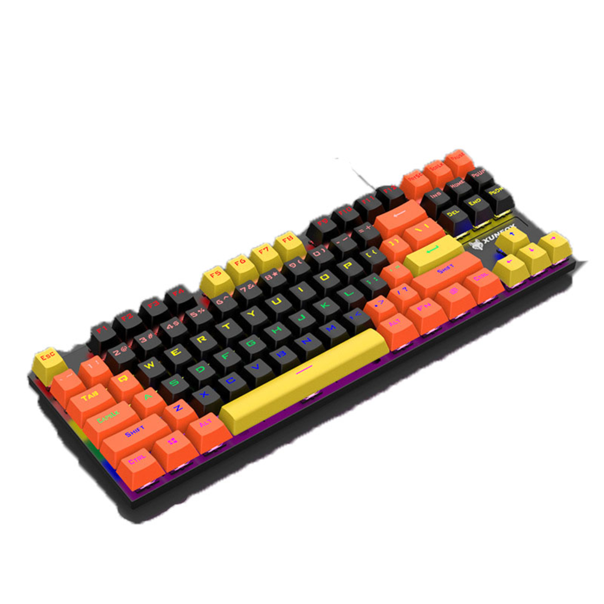 SYNTEK Mechanische Tastatur Pferderennen-Lichteffekt, Schwebende Tastatur - Tastenkappen