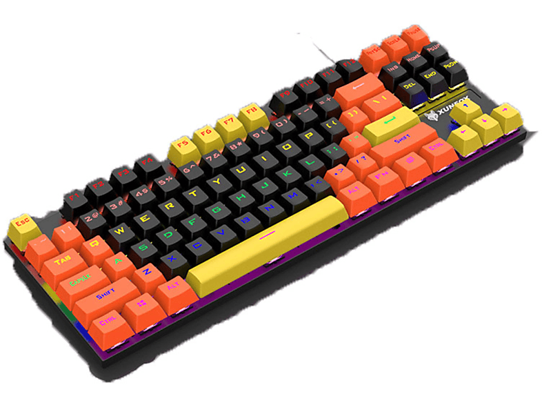 SYNTEK Mechanische Tastatur - Schwebende Tastatur Pferderennen-Lichteffekt, Tastenkappen