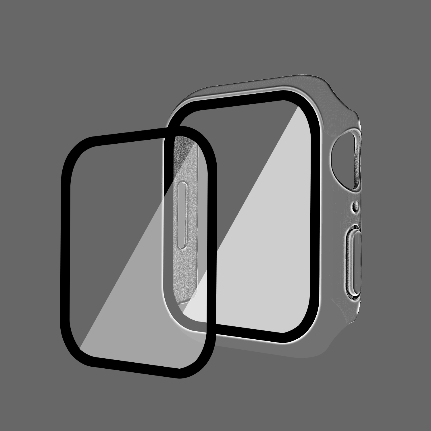 Watch Apple 7) Displayschutzfolie INF mit Uhrengehäuse(für Smartwatch-Gehäuse
