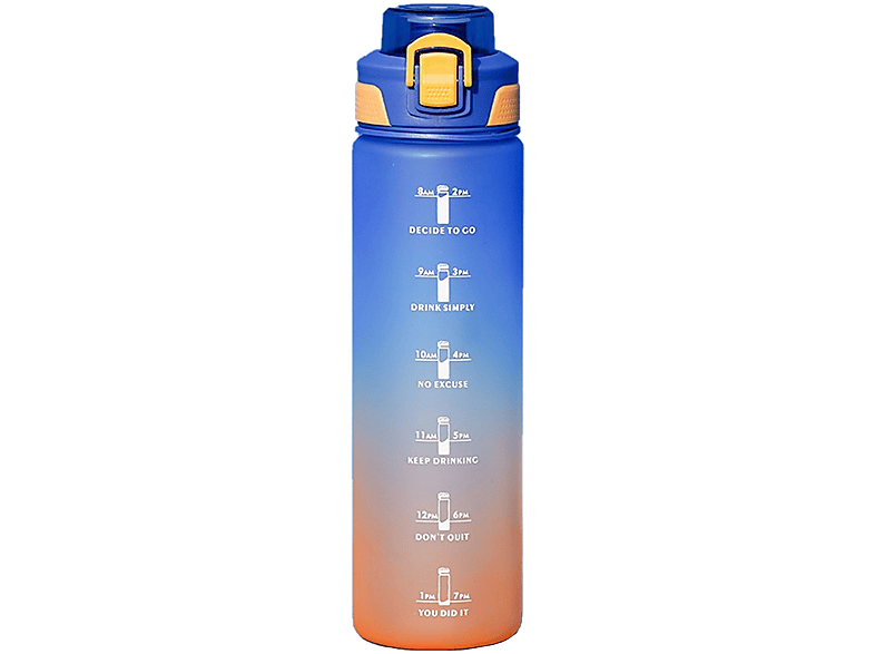 LEIGO Trinkflasche Sportbecher, Getränke Wasserflasche, mit Zeitskala, 800ML Wasserflasche