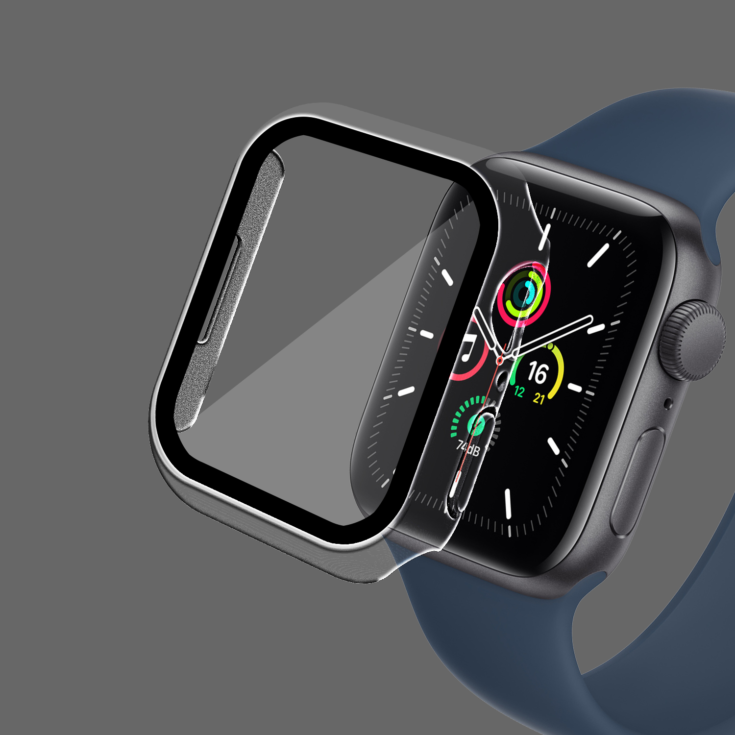 INF Smartwatch-Gehäuse mit Displayschutzfolie Watch 7) Apple Uhrengehäuse(für