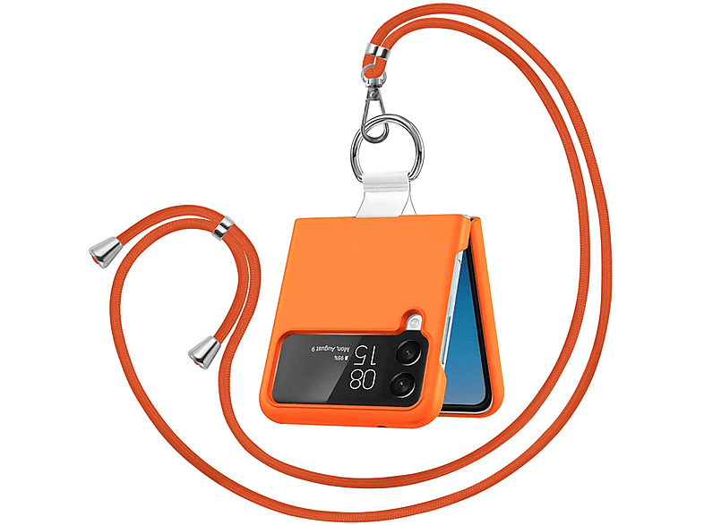 Flip Umhänge-Hülle Z MTB MORE Orange Galaxy ENERGY 4 Samsung, Backcover, Band, 5G, am
