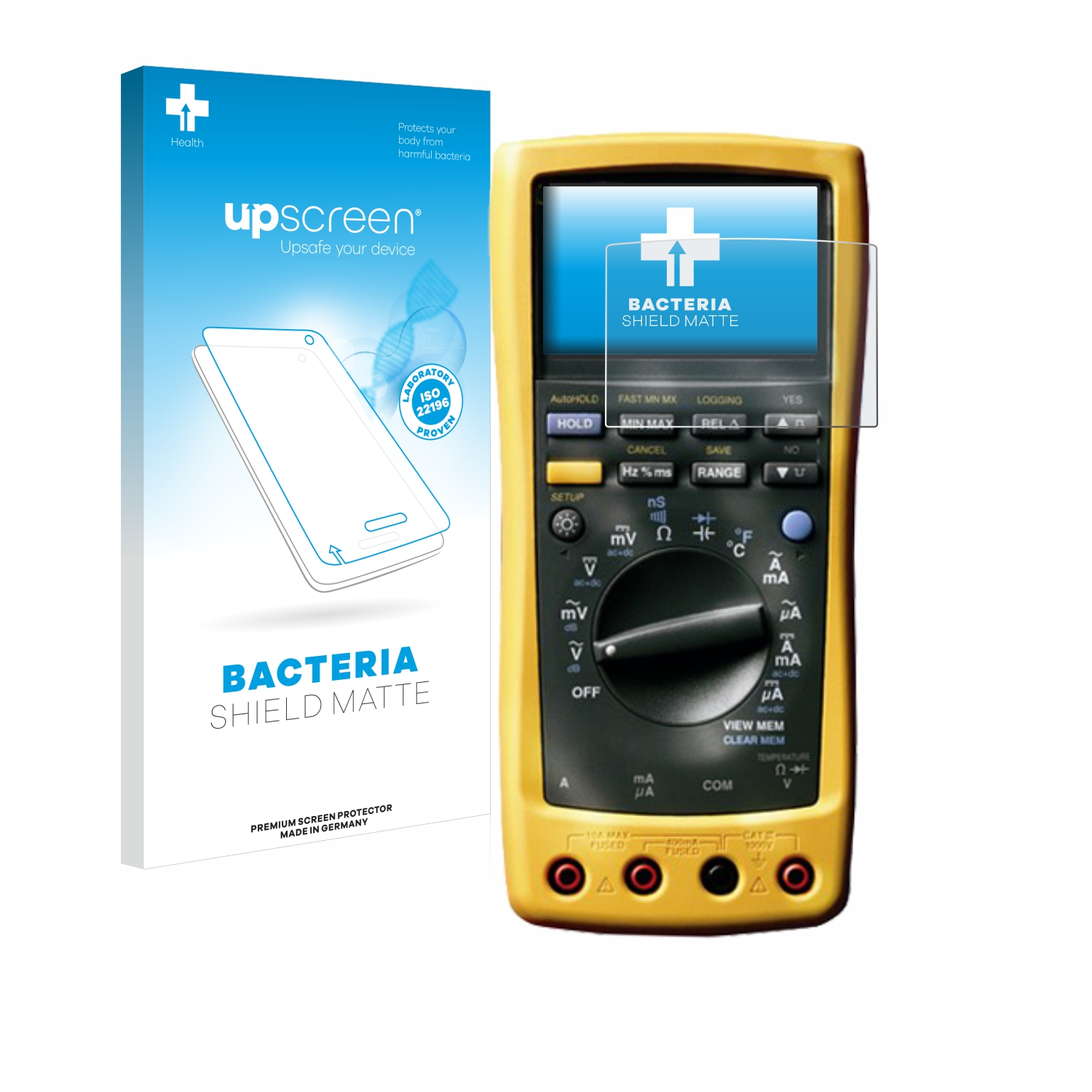 UPSCREEN antibakteriell entspiegelt matte Fluke MultiMeter 189) Schutzfolie(für
