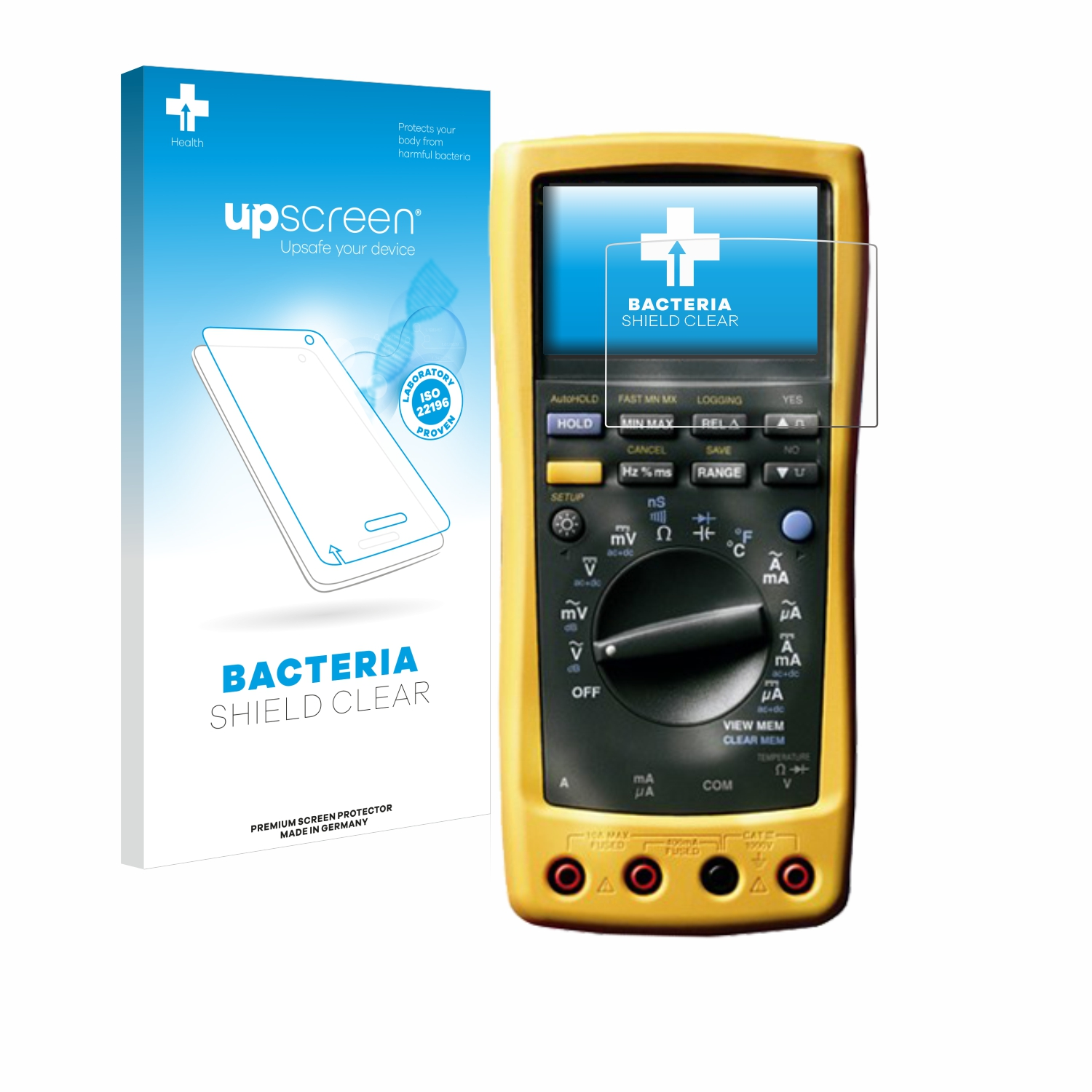 klare 189) UPSCREEN Fluke MultiMeter antibakteriell Schutzfolie(für