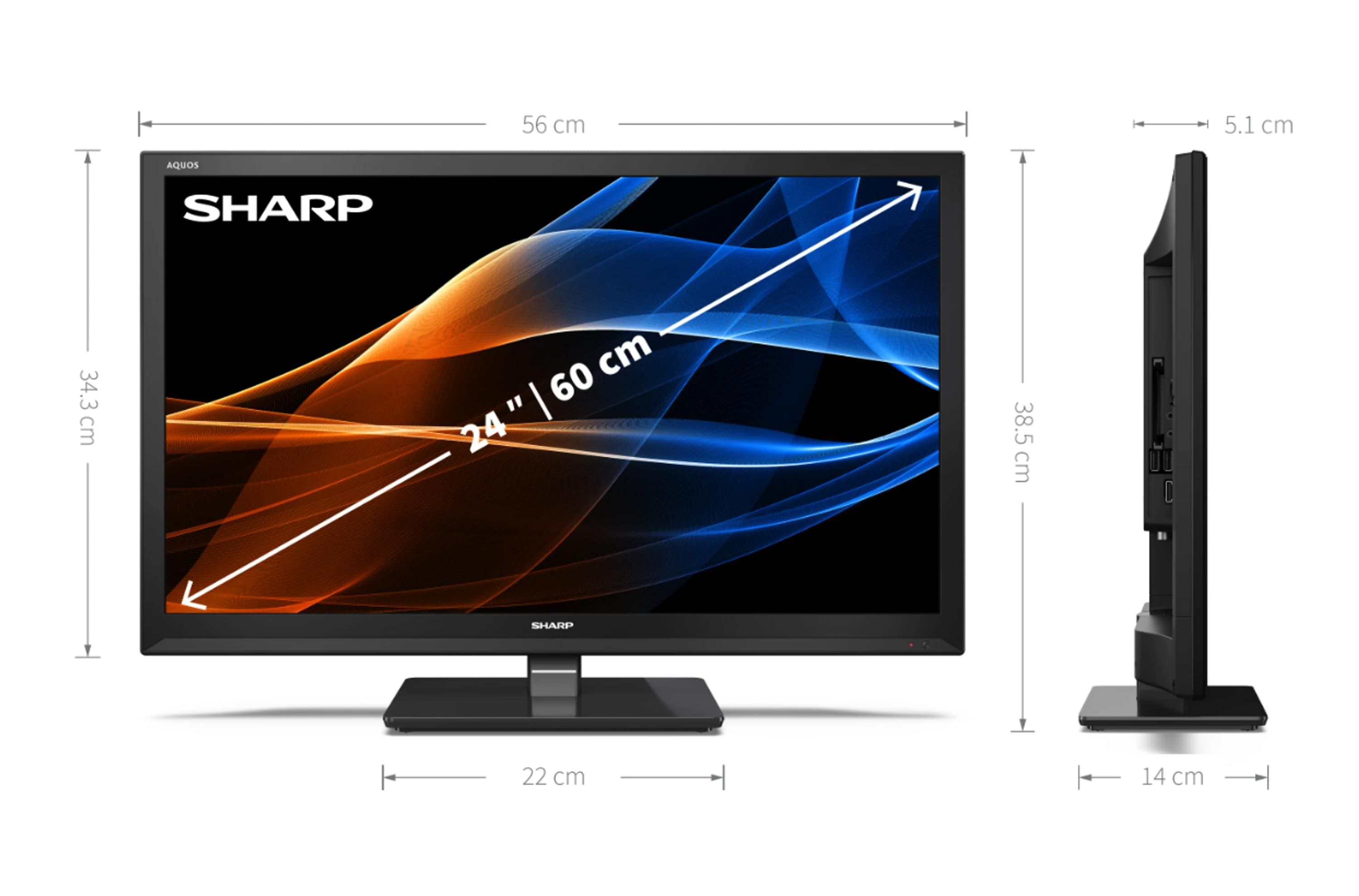 SHARP 24EA3E LED TV (Flat, 60 cm, HD-ready) Zoll 24 