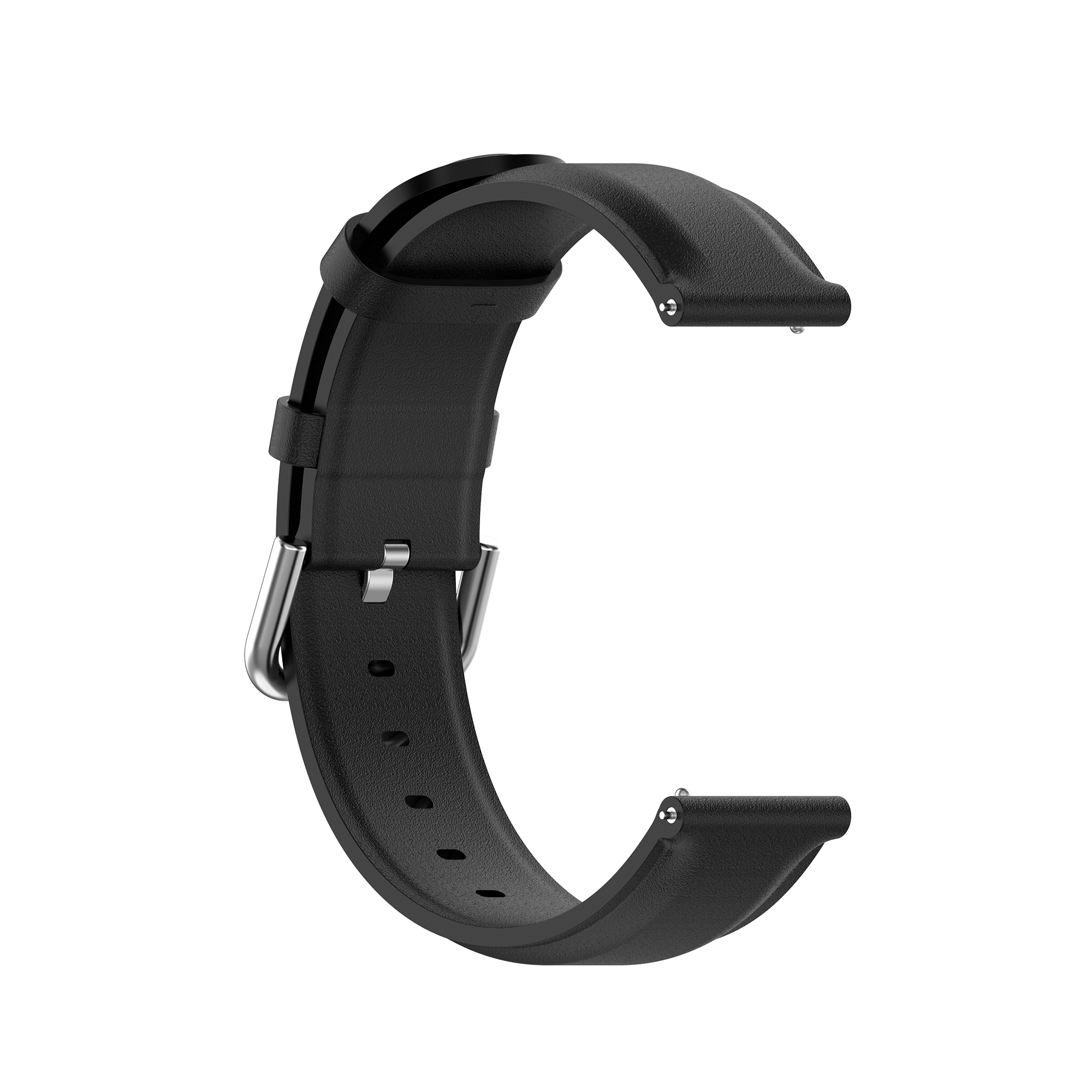INF Uhrenarmband aus echtem Leder Watch 22mm, Huawei, m, Schwanz 22 rundem Watch Ersatzarmband, Schwarz für Huawei mit